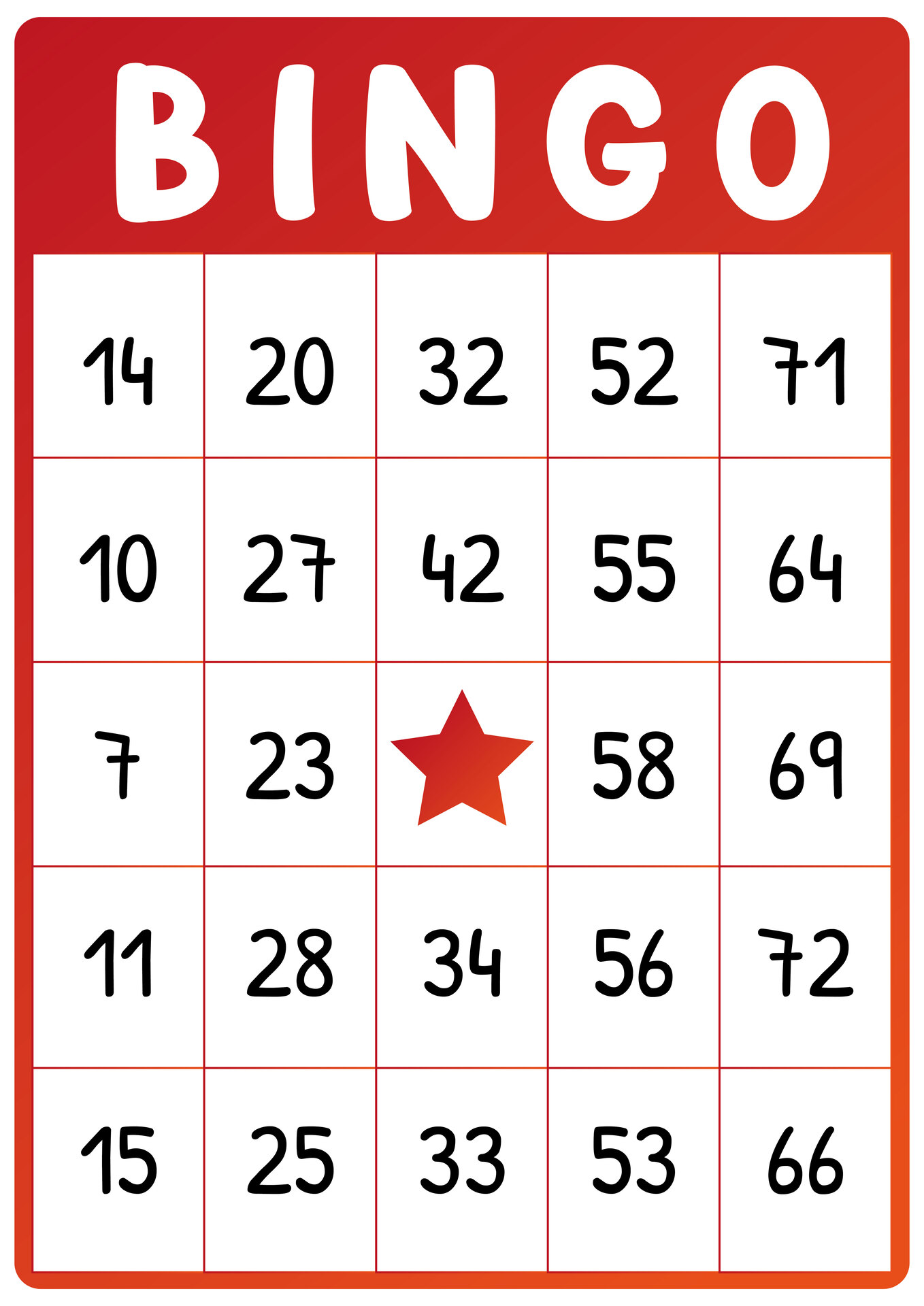 Free Printable Bingo Cards 1 75 Poles Png