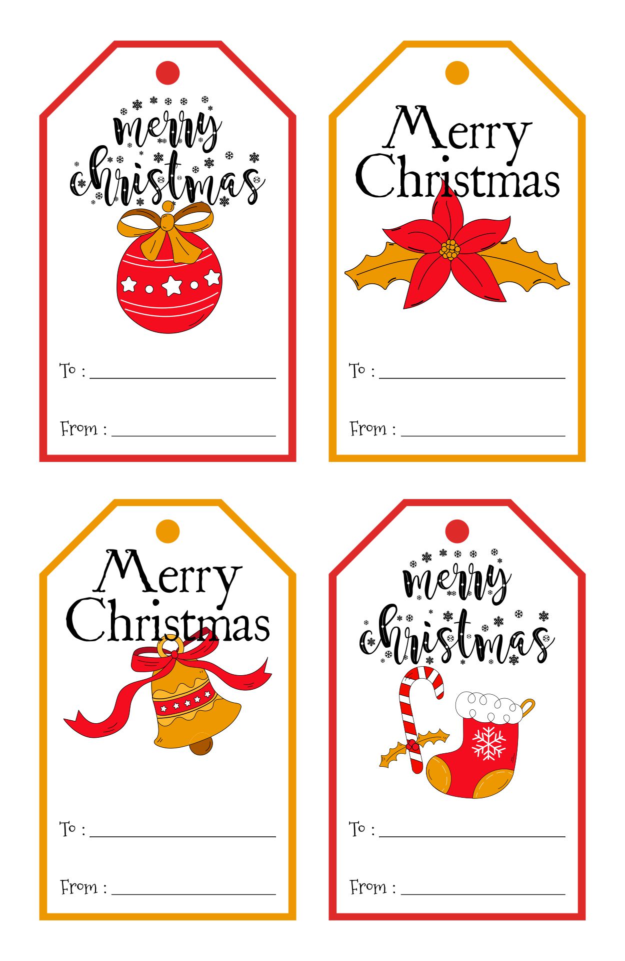 10 Best Free Printable Christmas Labels Templates PDF For Free At