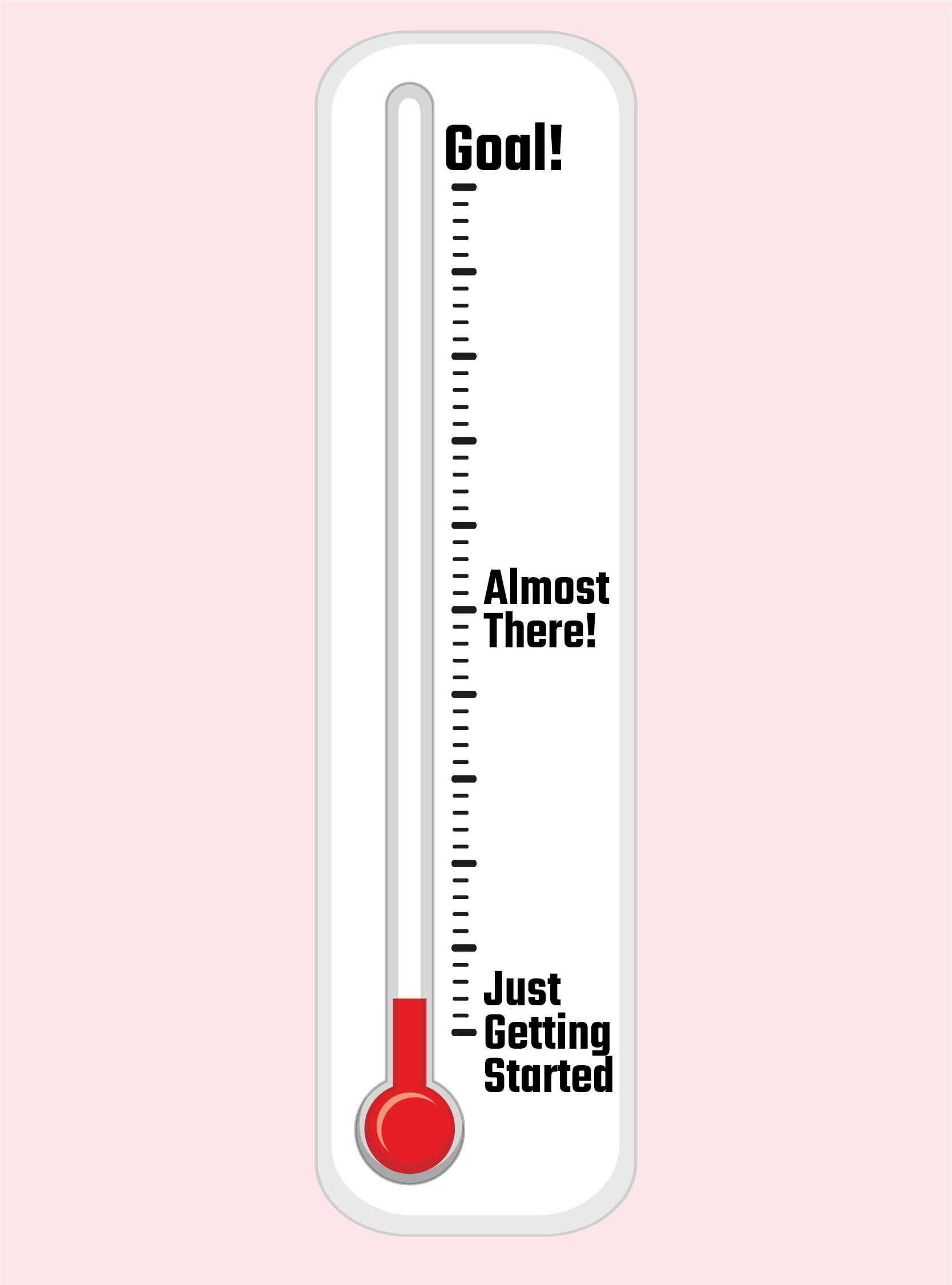 Printable Fundraising Goal Thermometer Template