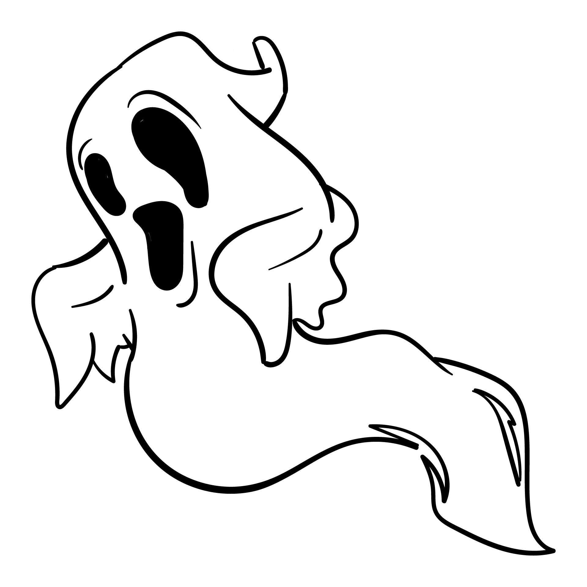 Printable Ghost Coloring Pages