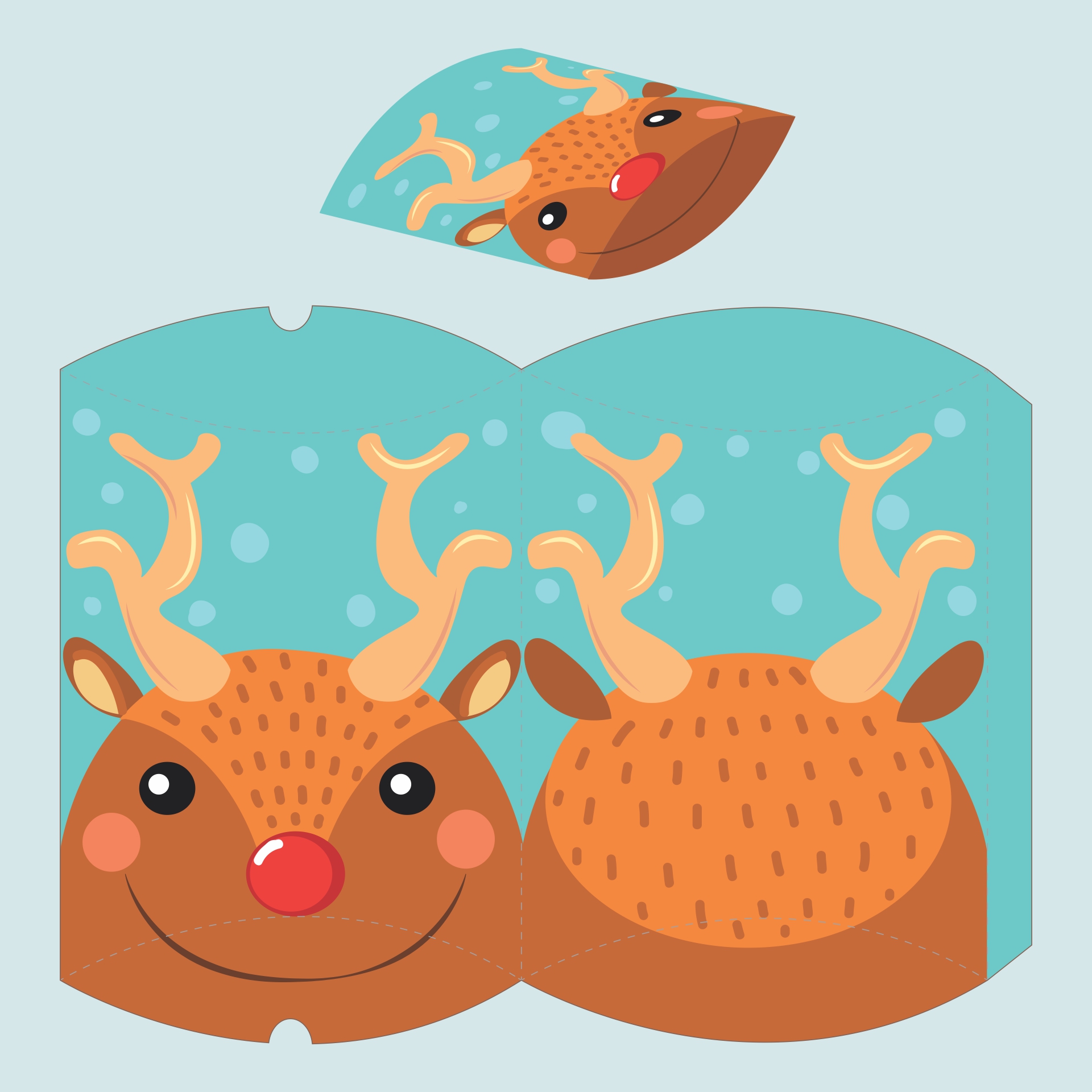 Printable Kids Christmas Craft Reindeer