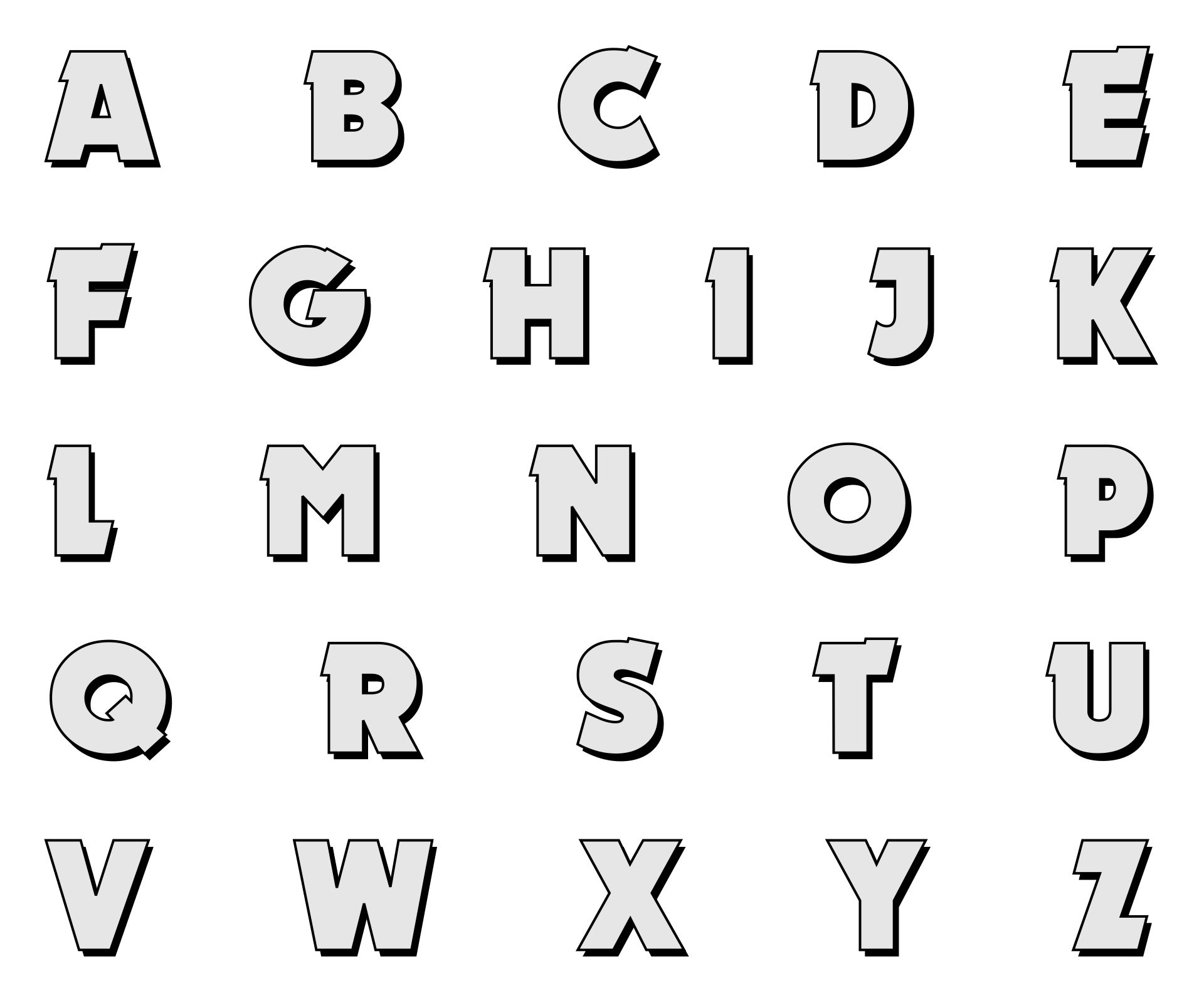 Letter Fonts - 20 Free PDF Printables | Printablee
