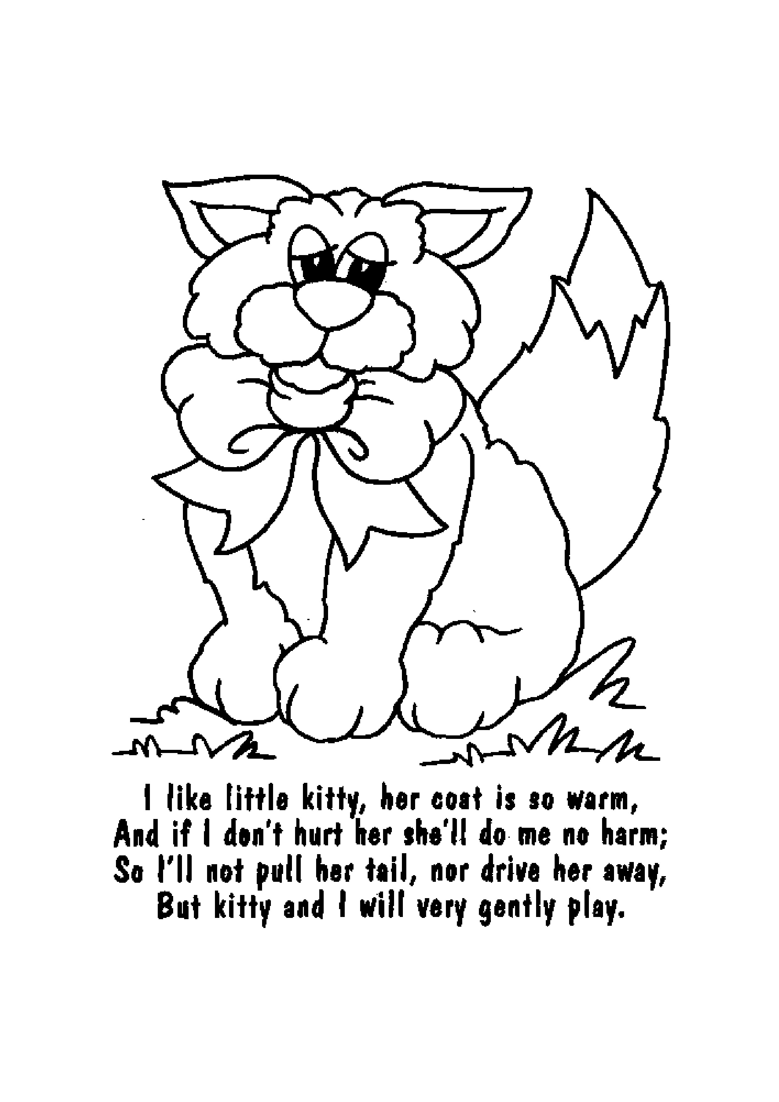 Nursery Rhyme Coloring Sheets For Preschool Coloring Pages