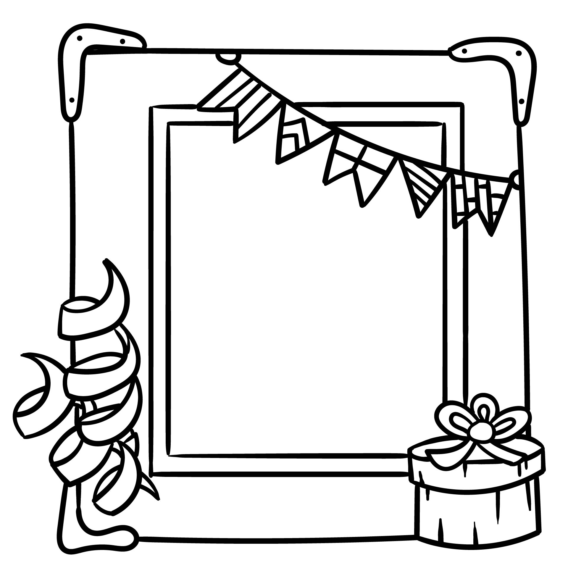 Printable Picture Frame Coloring Page