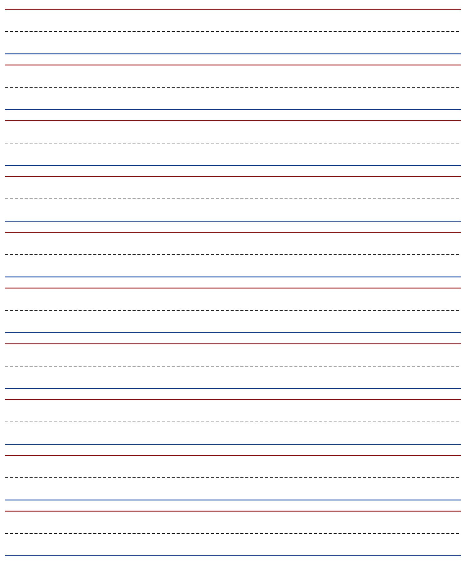 Printable Primary Writing Paper with Lines