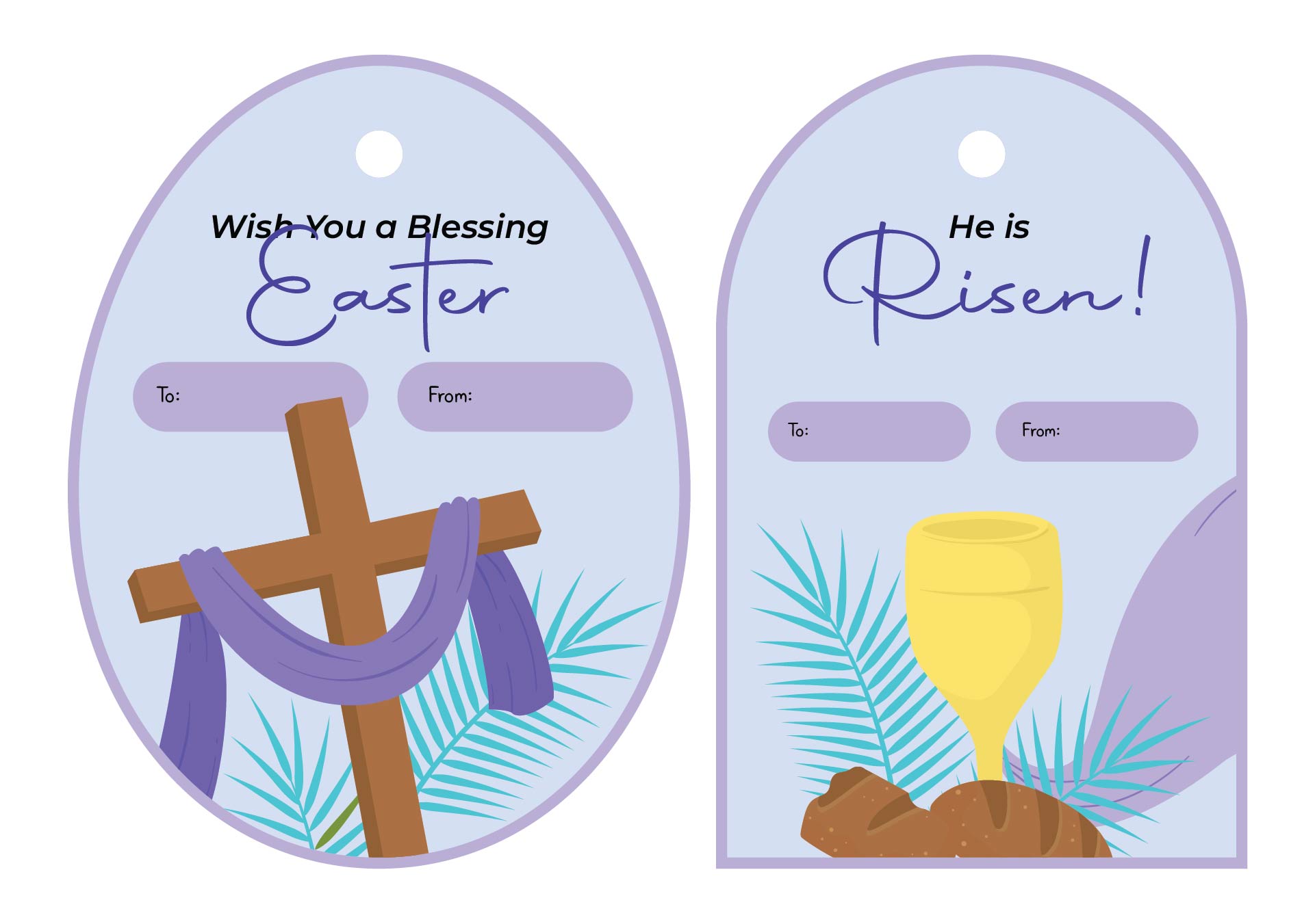 Religious Easter Printable Cupcake Toppers