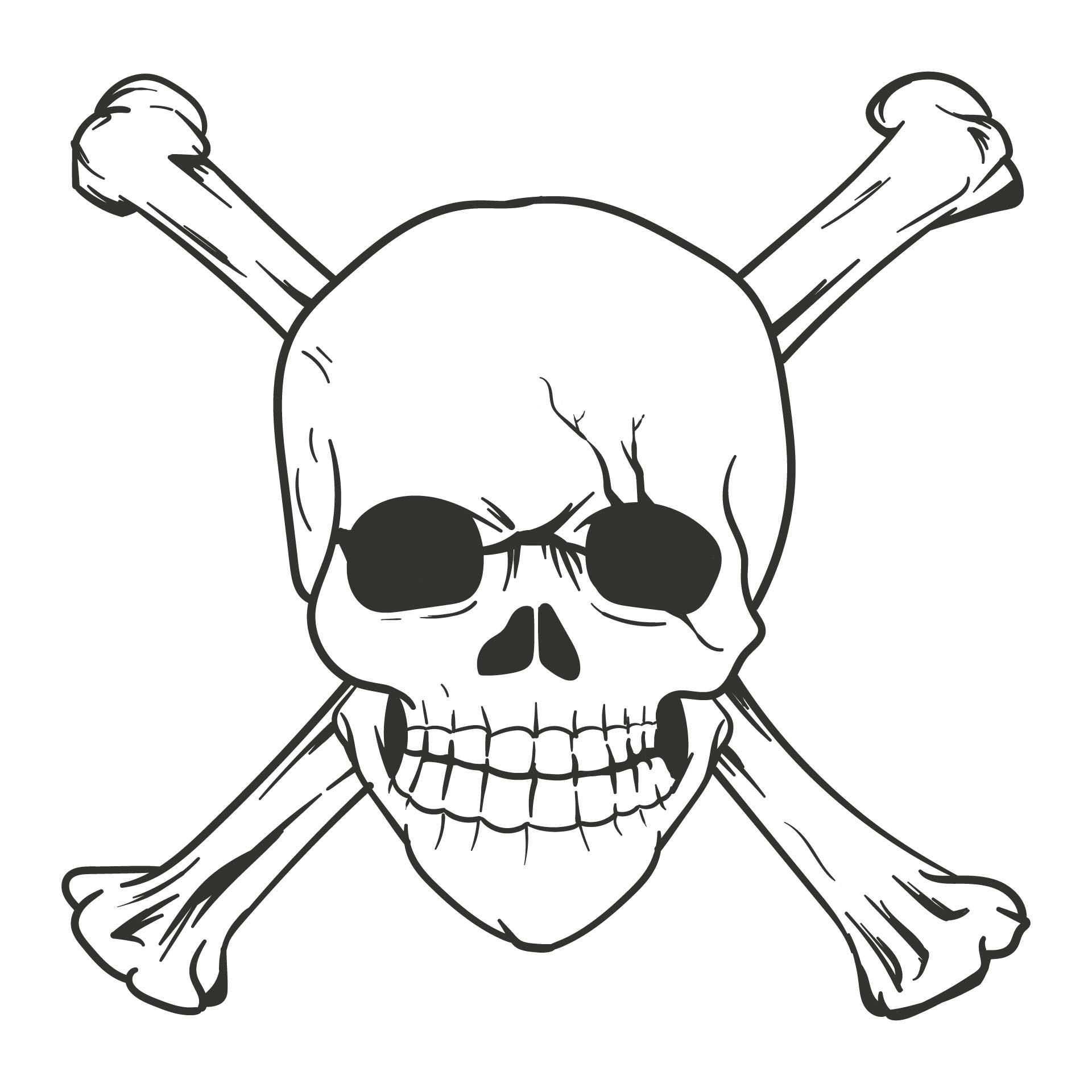 Skull and Crossbones Coloring Pages