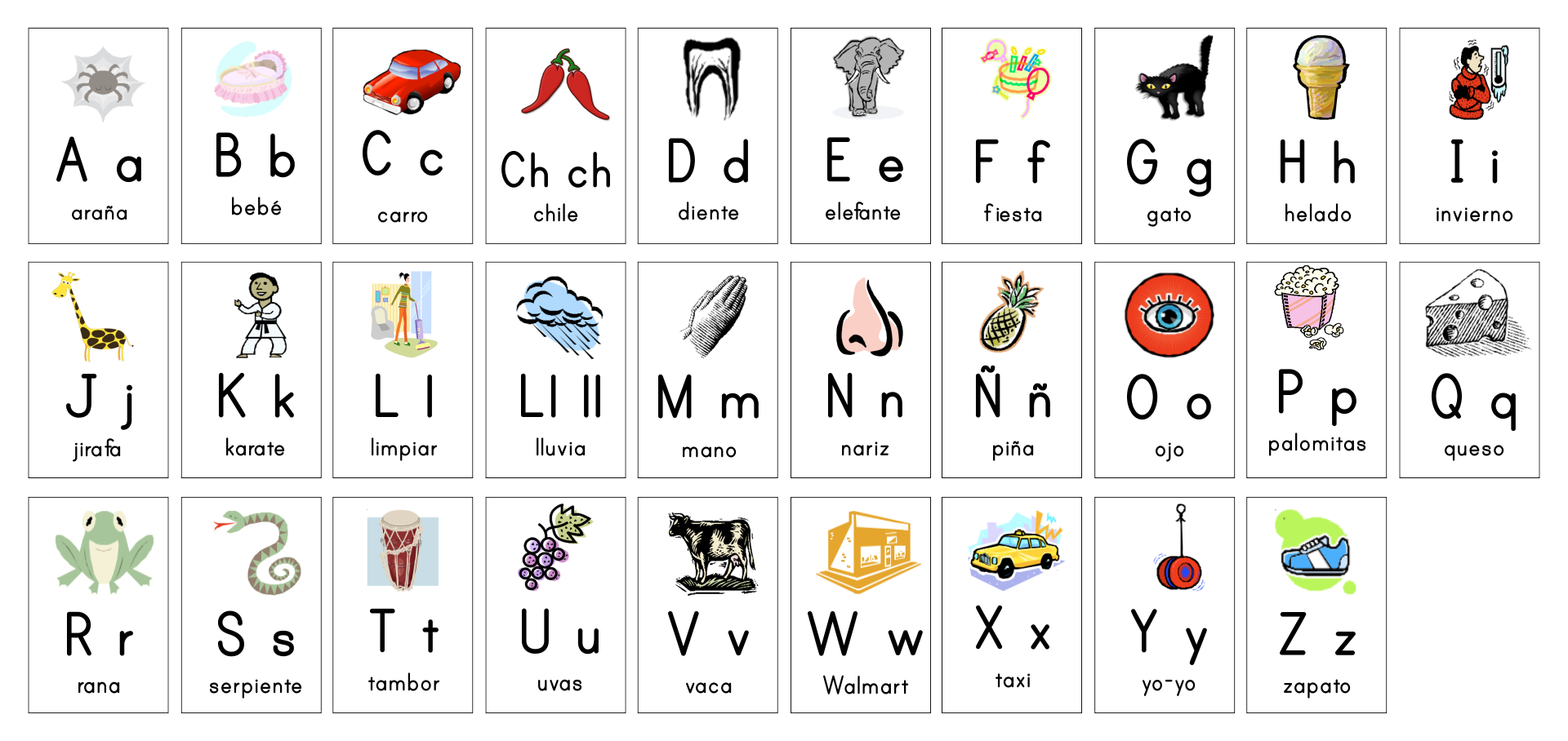 10 Best Printable Spanish Alphabet Cards - printablee.com