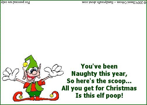 Elf Poop Poem Printable