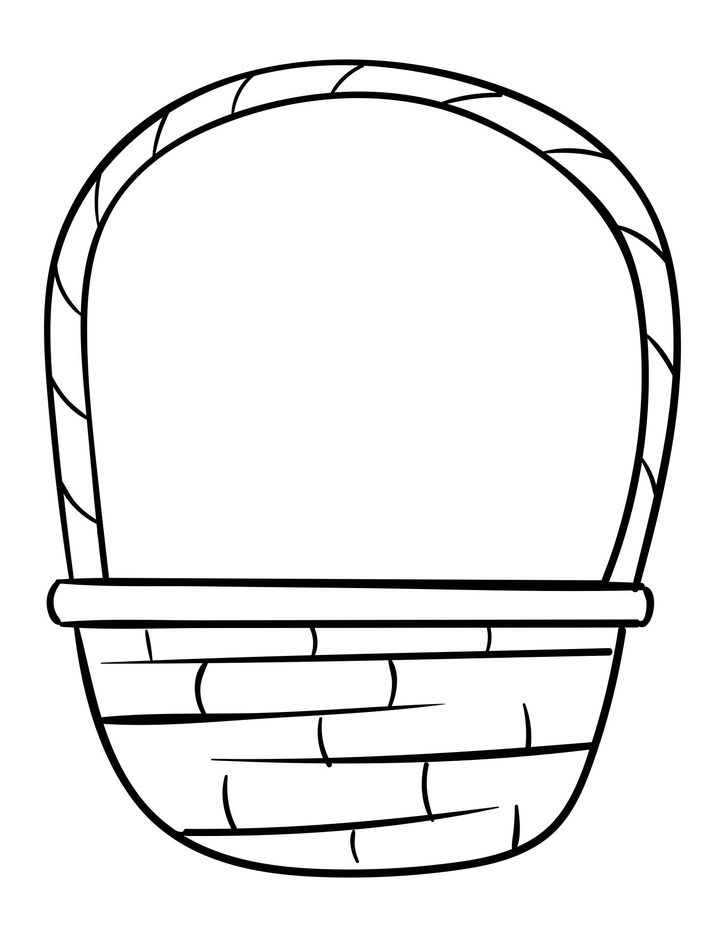 Empty Easter Basket Coloring Page Printables