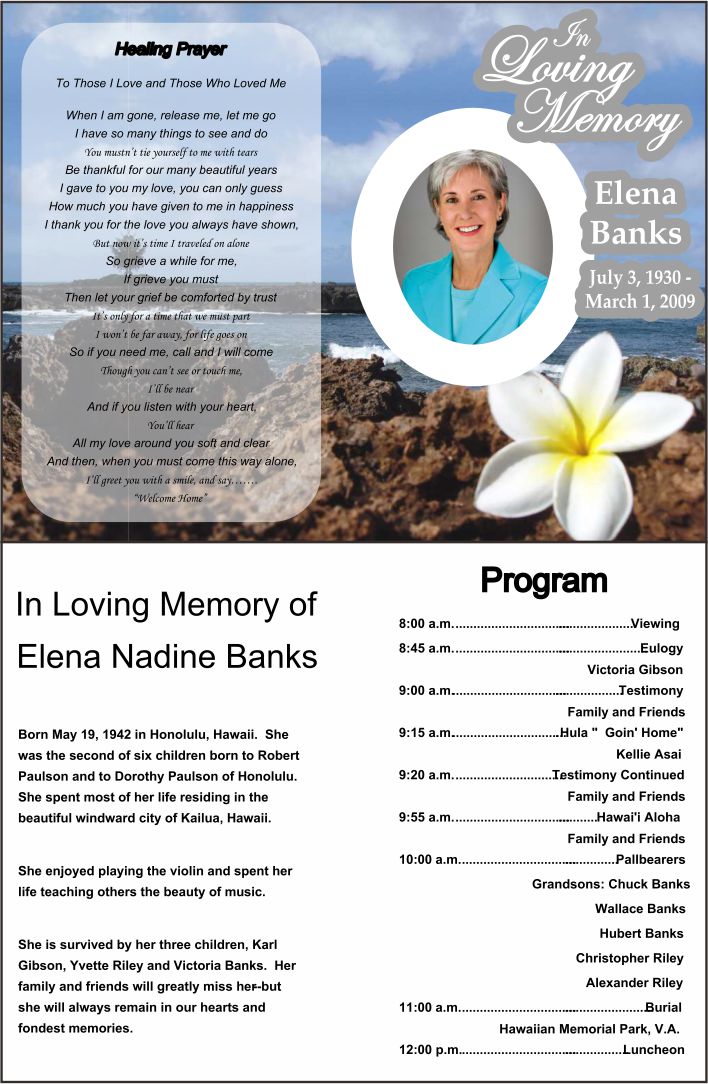 7 Best Printable Funeral Program Templates