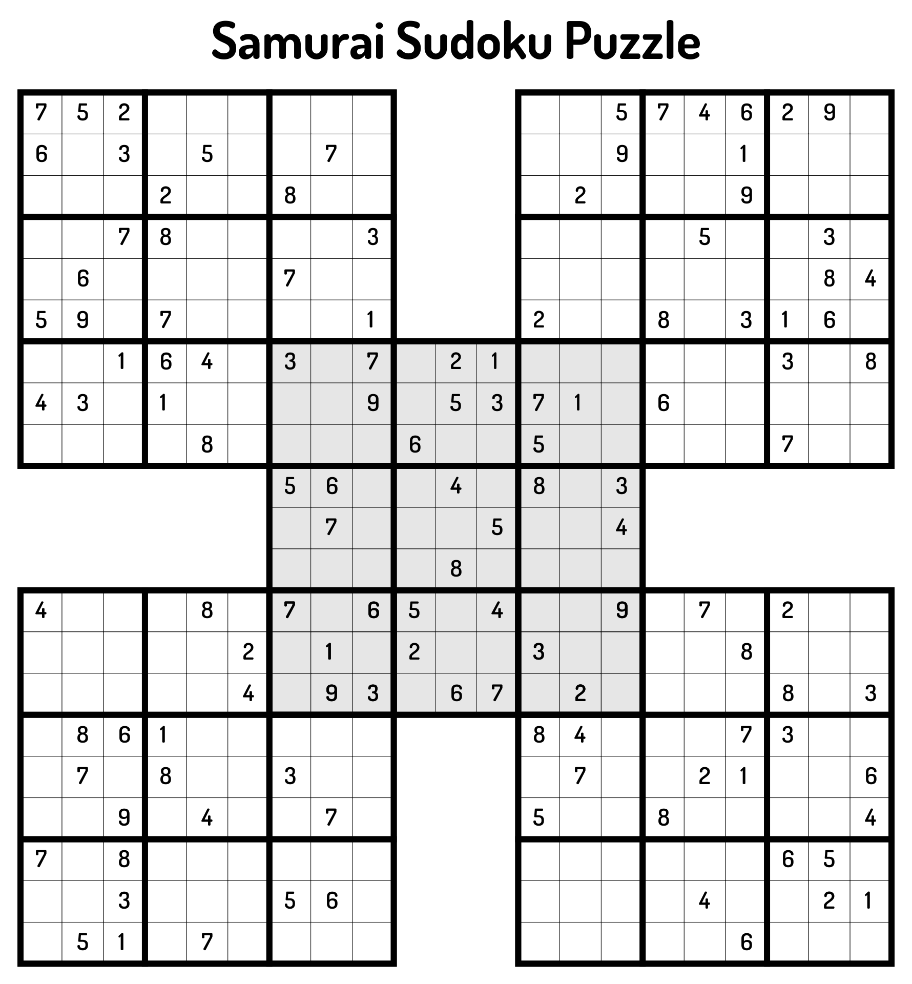  Printable Sudoku Grid Puzzle