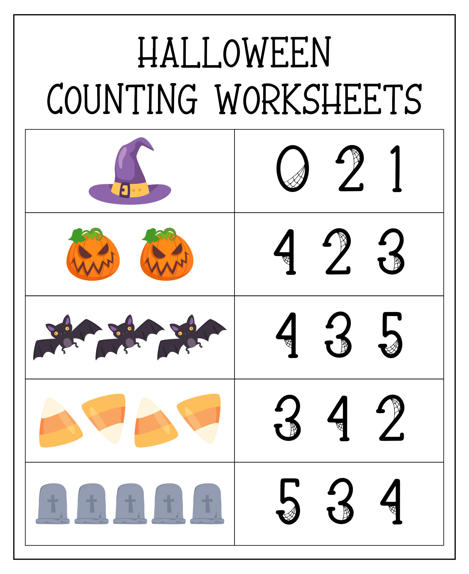 Printable Halloween Math Games