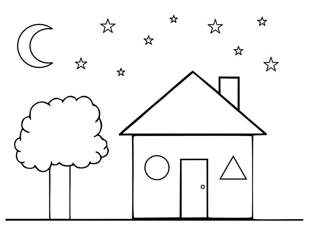 House Outline - 10 Free PDF Printables | Printablee