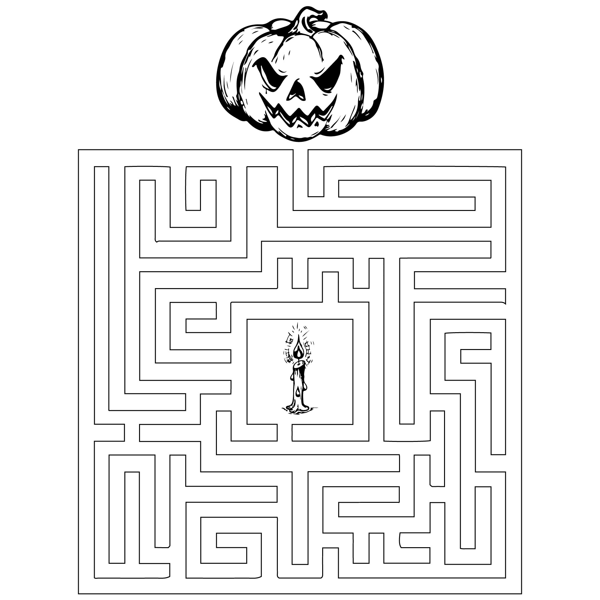 4 Best Images of Scary Halloween Mazes Printable - Haunted House Maze ...