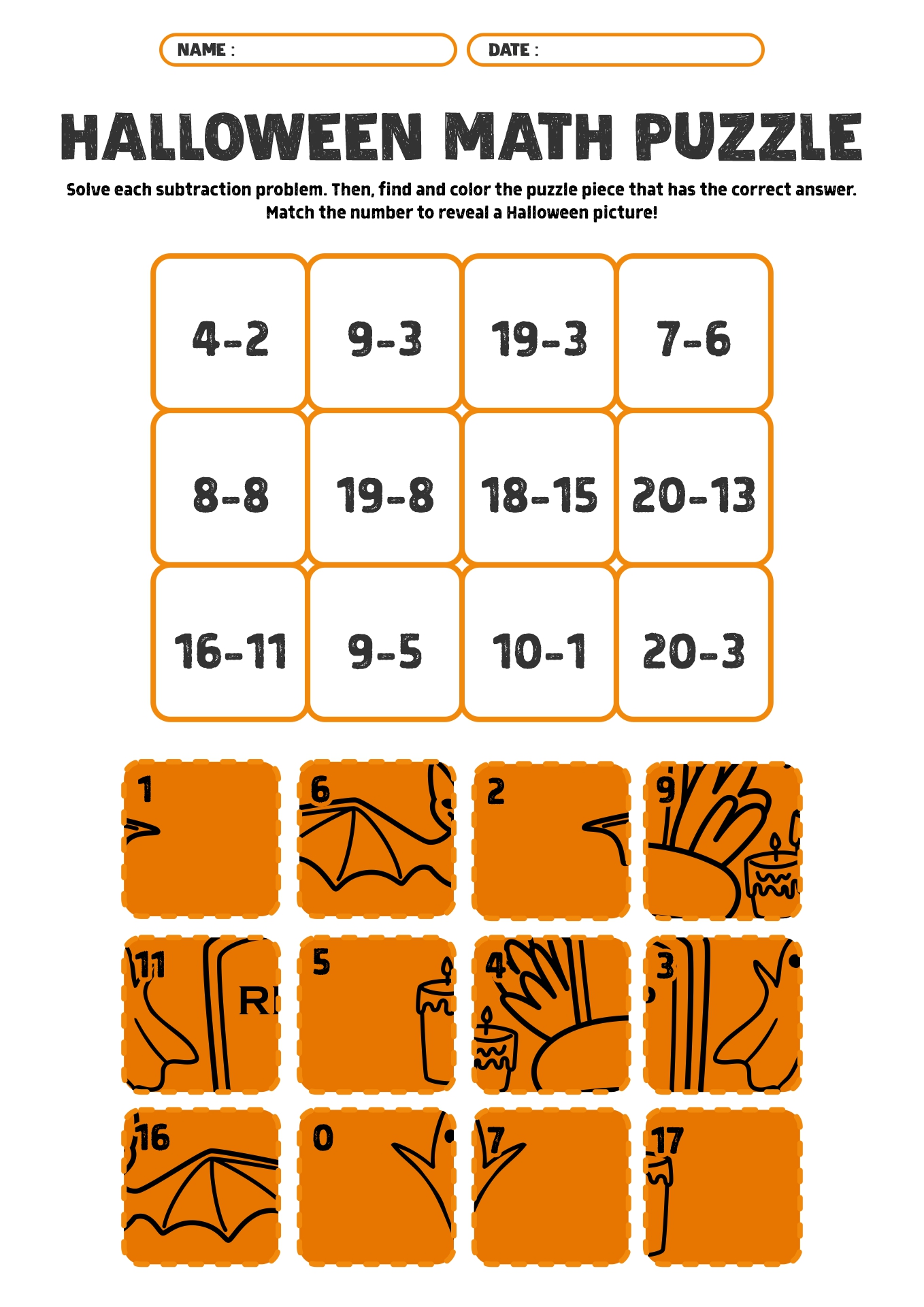 Halloween Math Games 15 Free PDF Printables Printablee