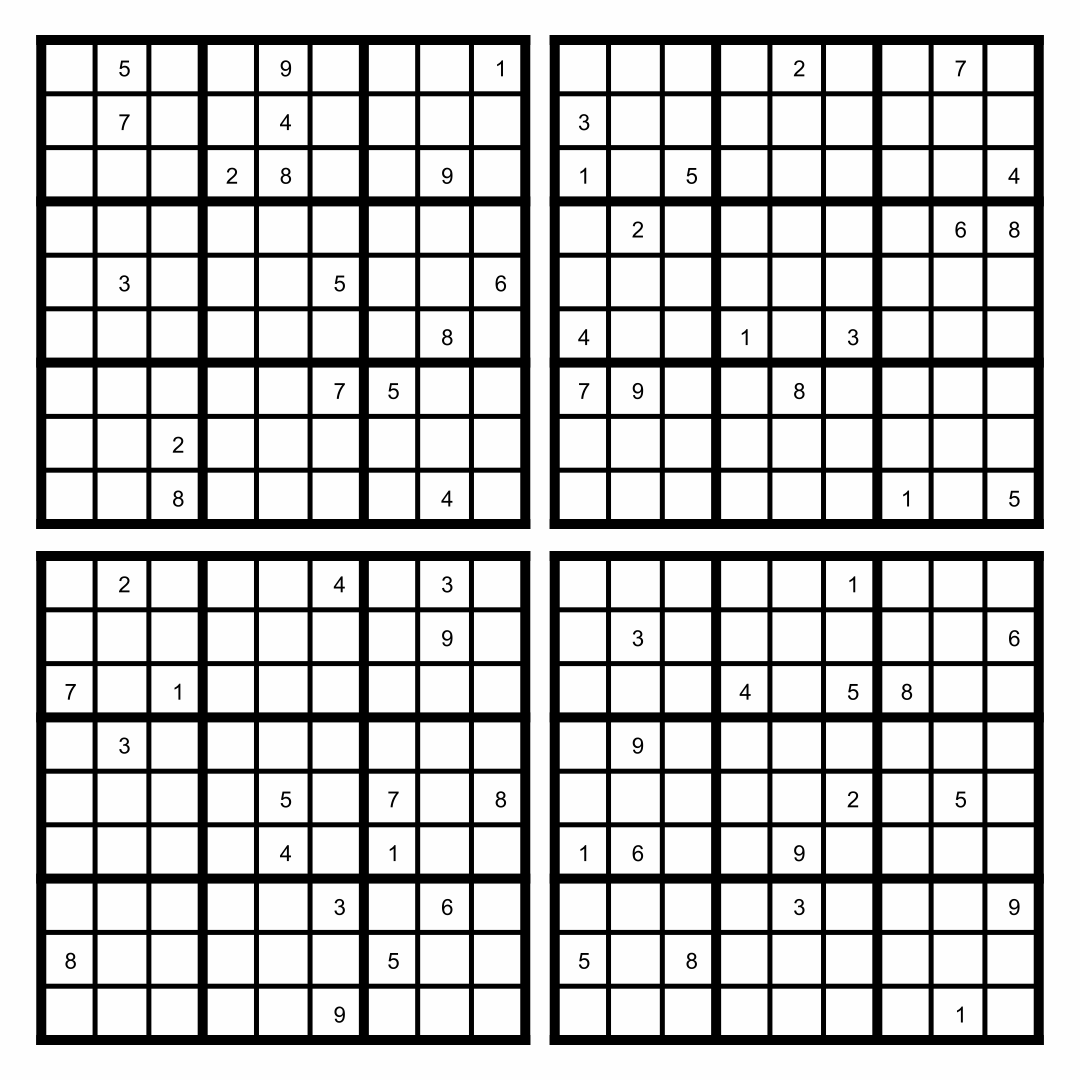 Printable Sudoku Puzzles for Adults
