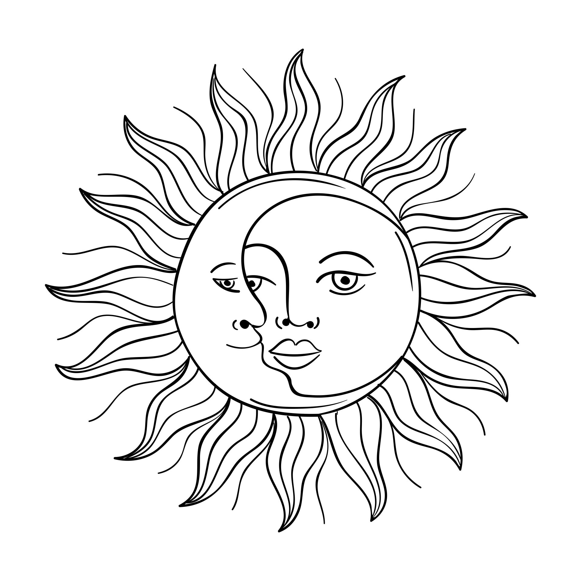 Sun Moon and Stars Drawing Tumblr