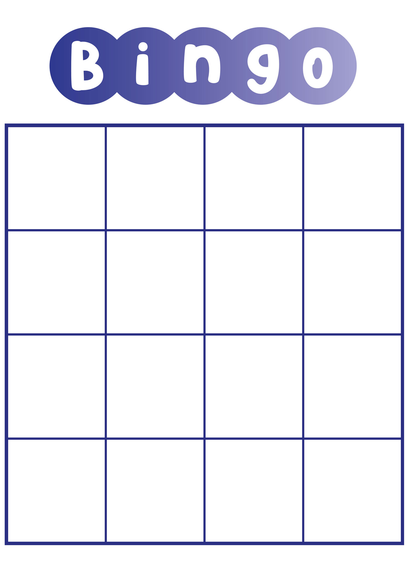 Free Printable Large Blank Bingo Cards