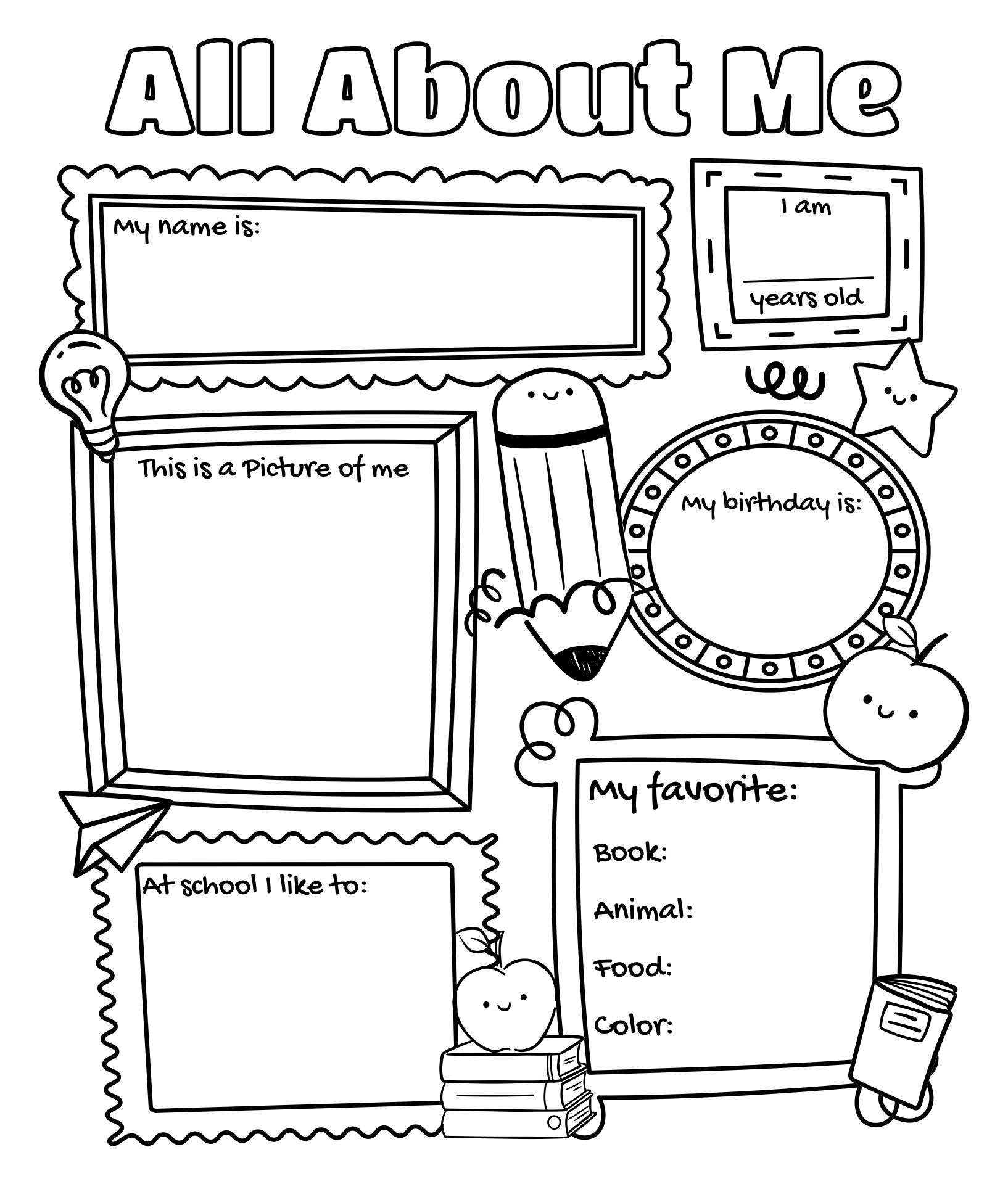 About.me Preschool Printable