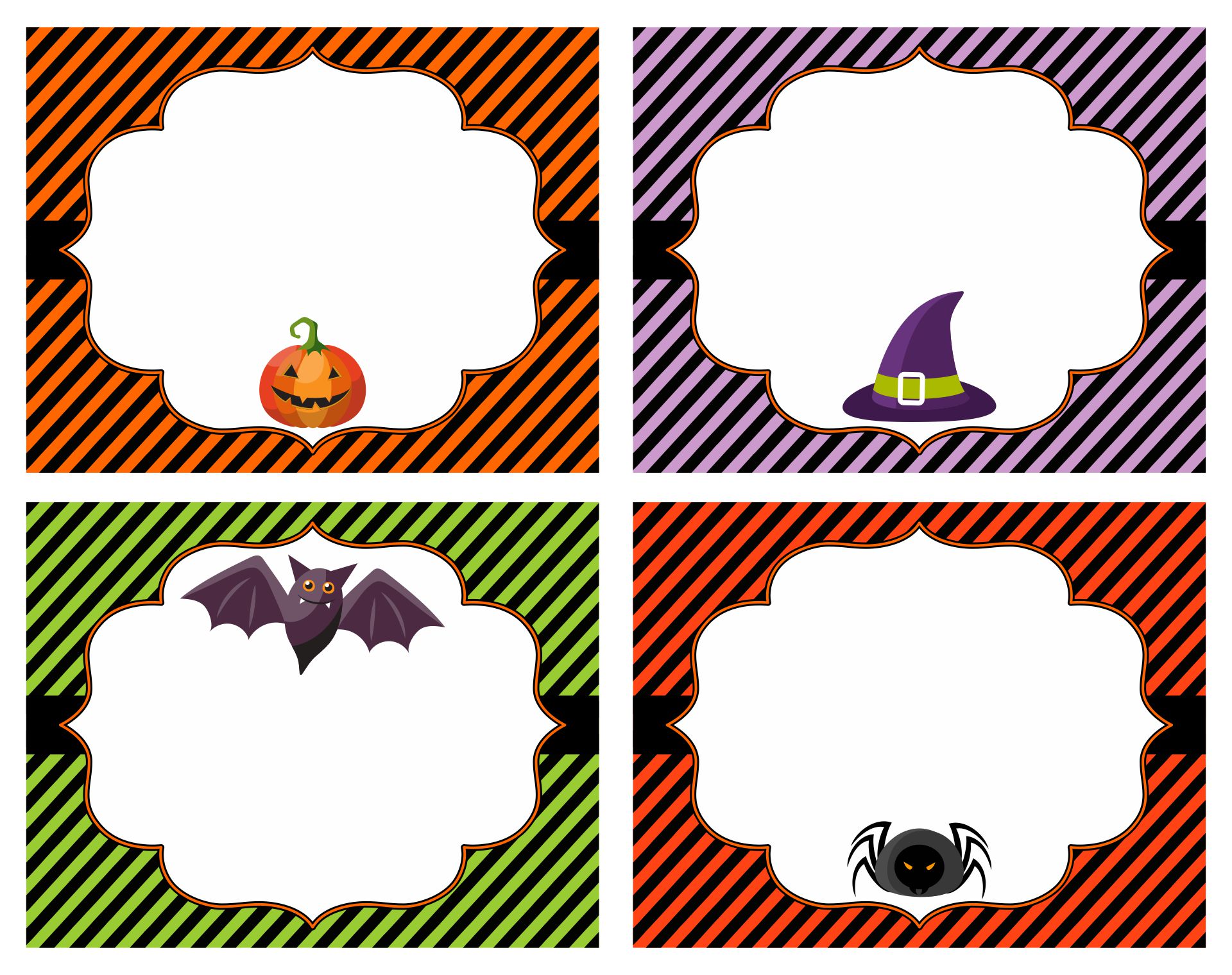 Blank Printable Halloween Labels