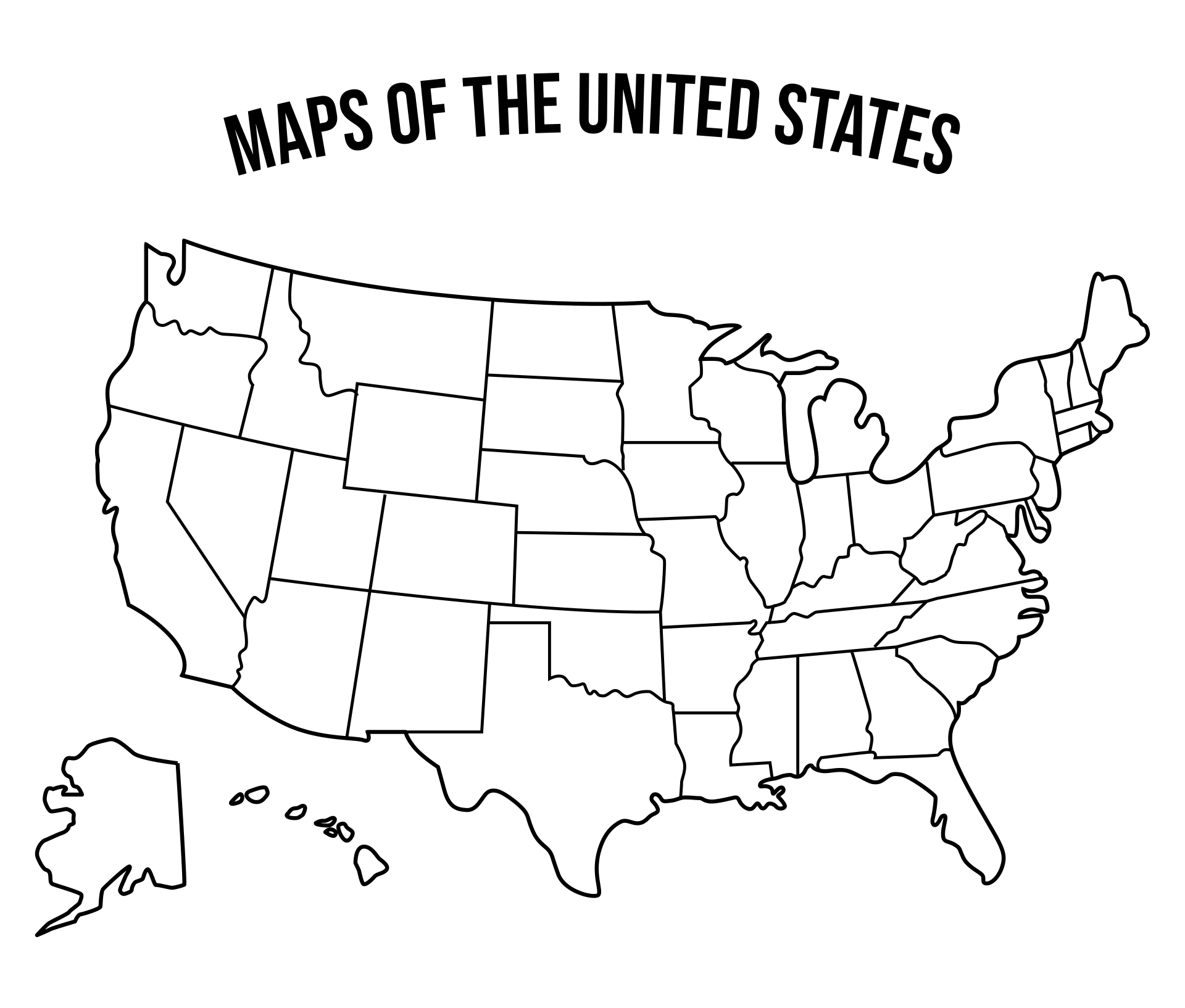50 States Out Maps 10 Free PDF Printables Printablee