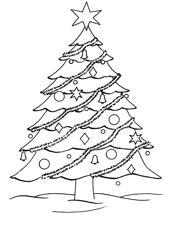 Christmas Tree Coloring Sheets Printables