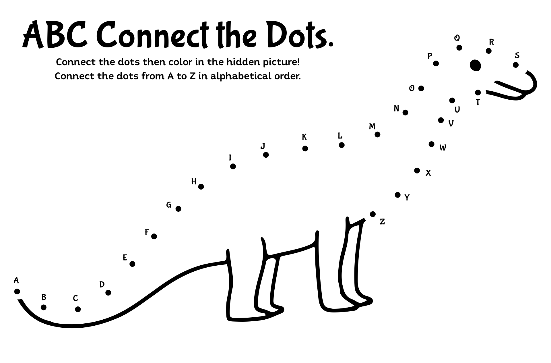 Connect the Dots Letters Worksheets