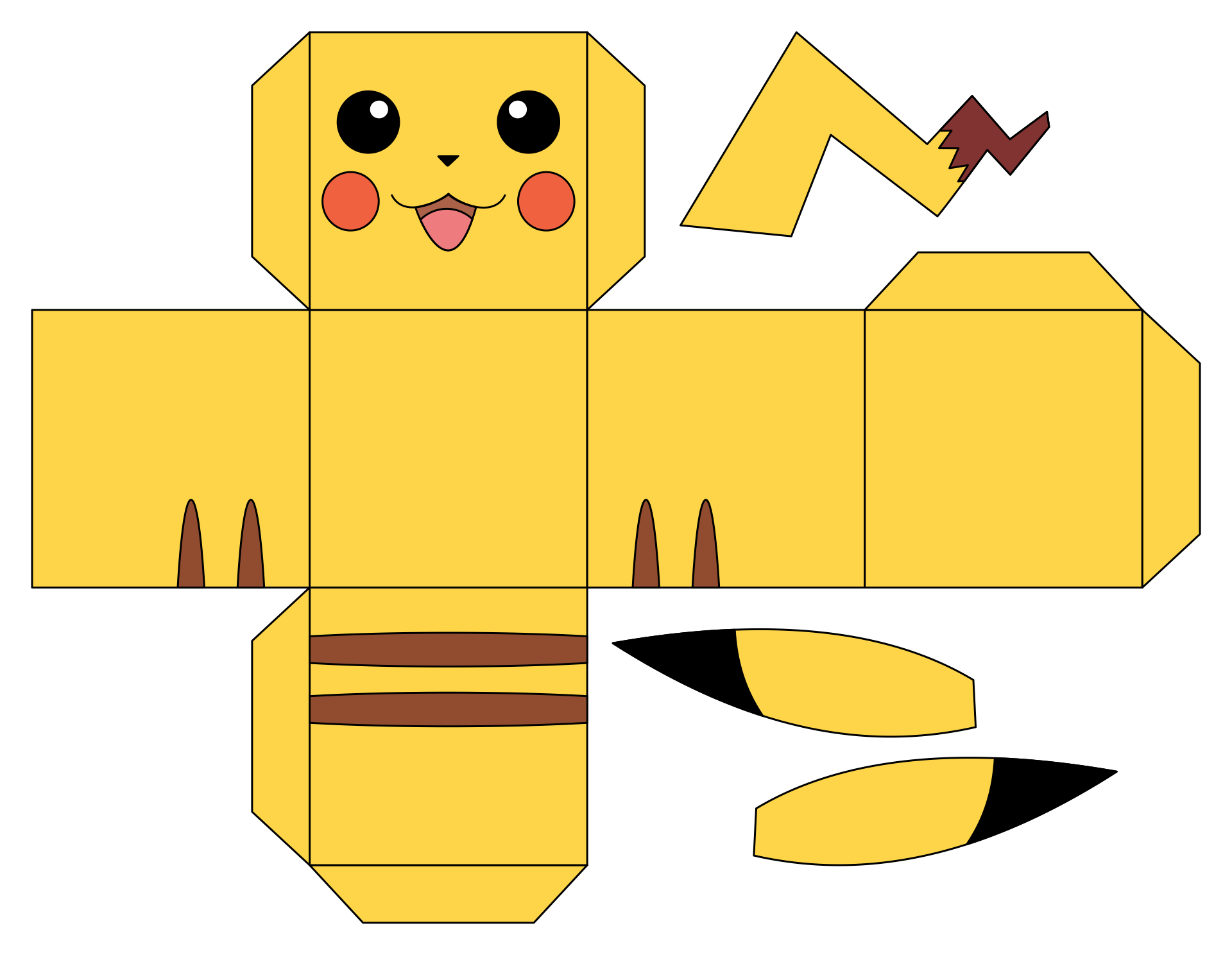 Printable Pokemon Papercraft Mudkip