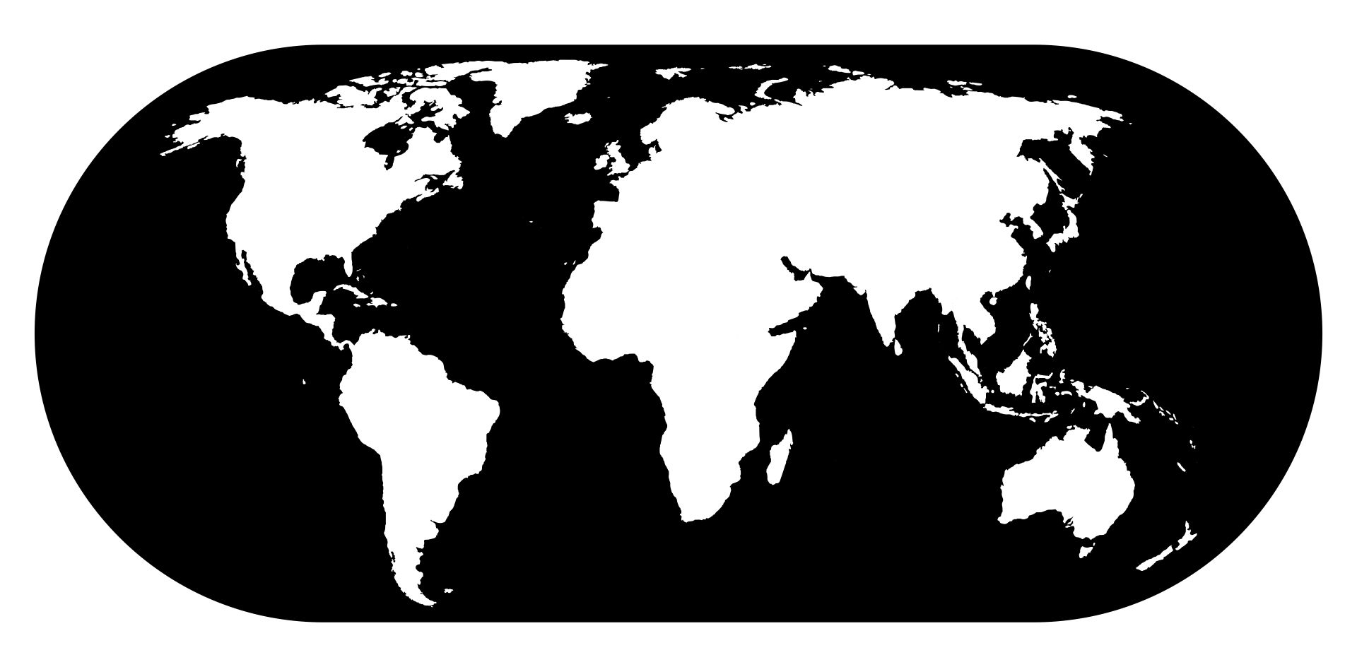 10 Best Black And White World Map Printable