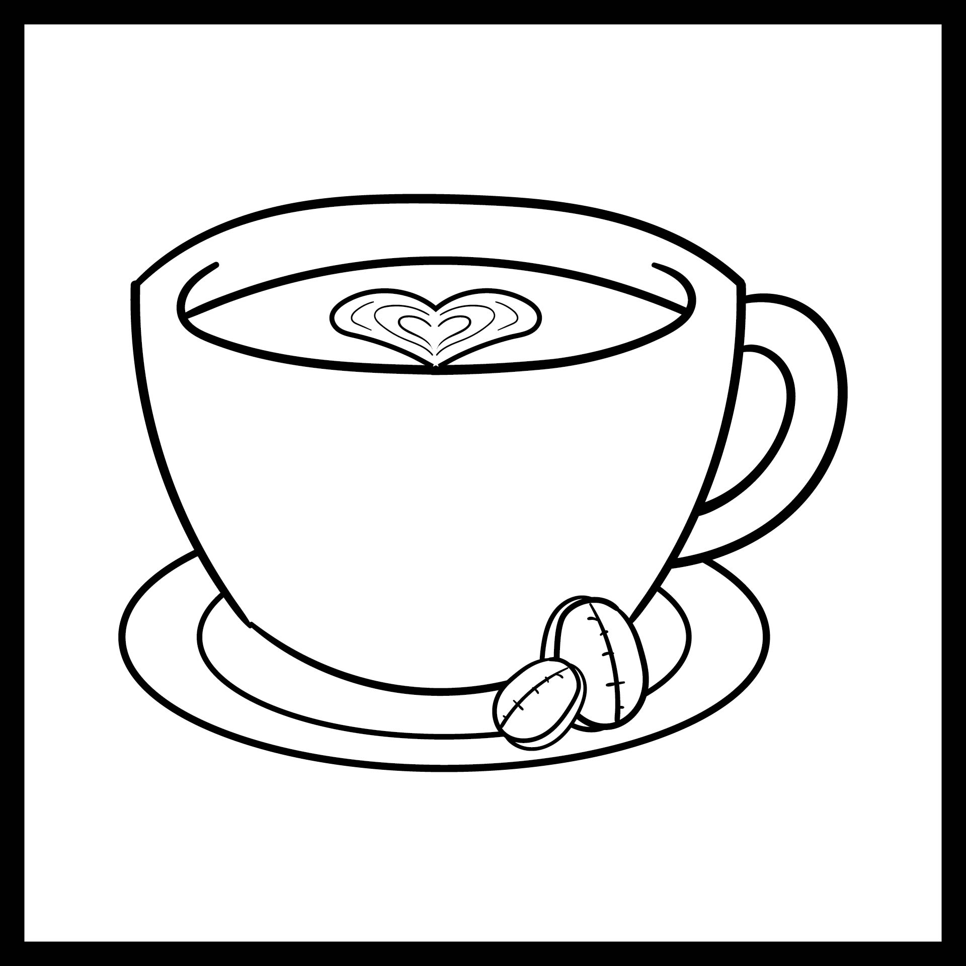 Coffee Cup Coloring Page