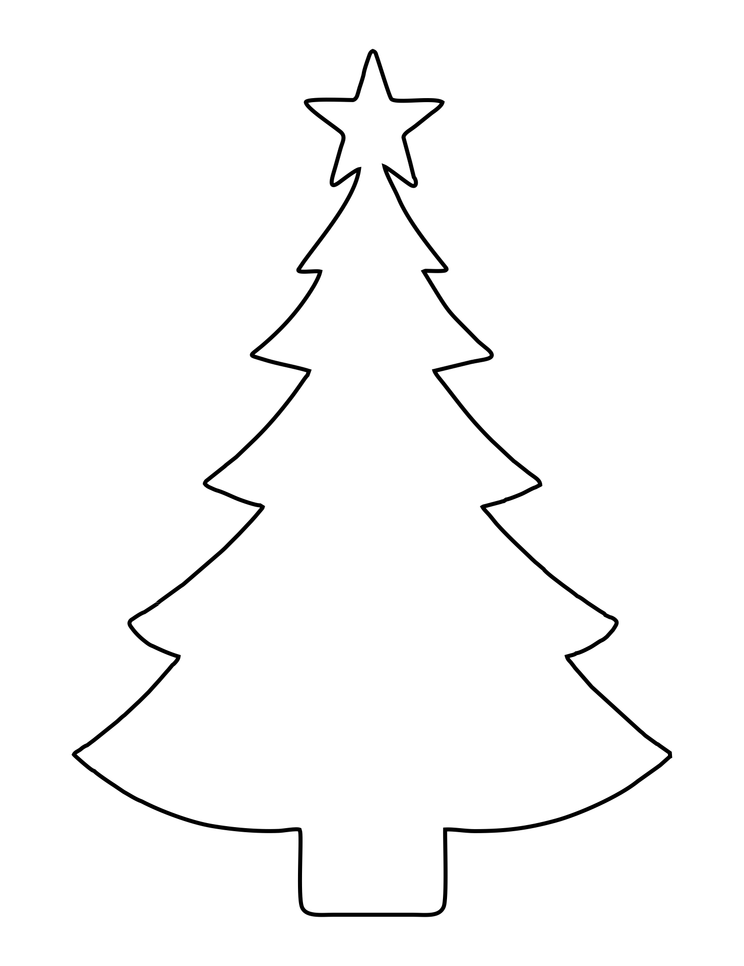 10 Best Christmas Tree Stencil Printable Printablee