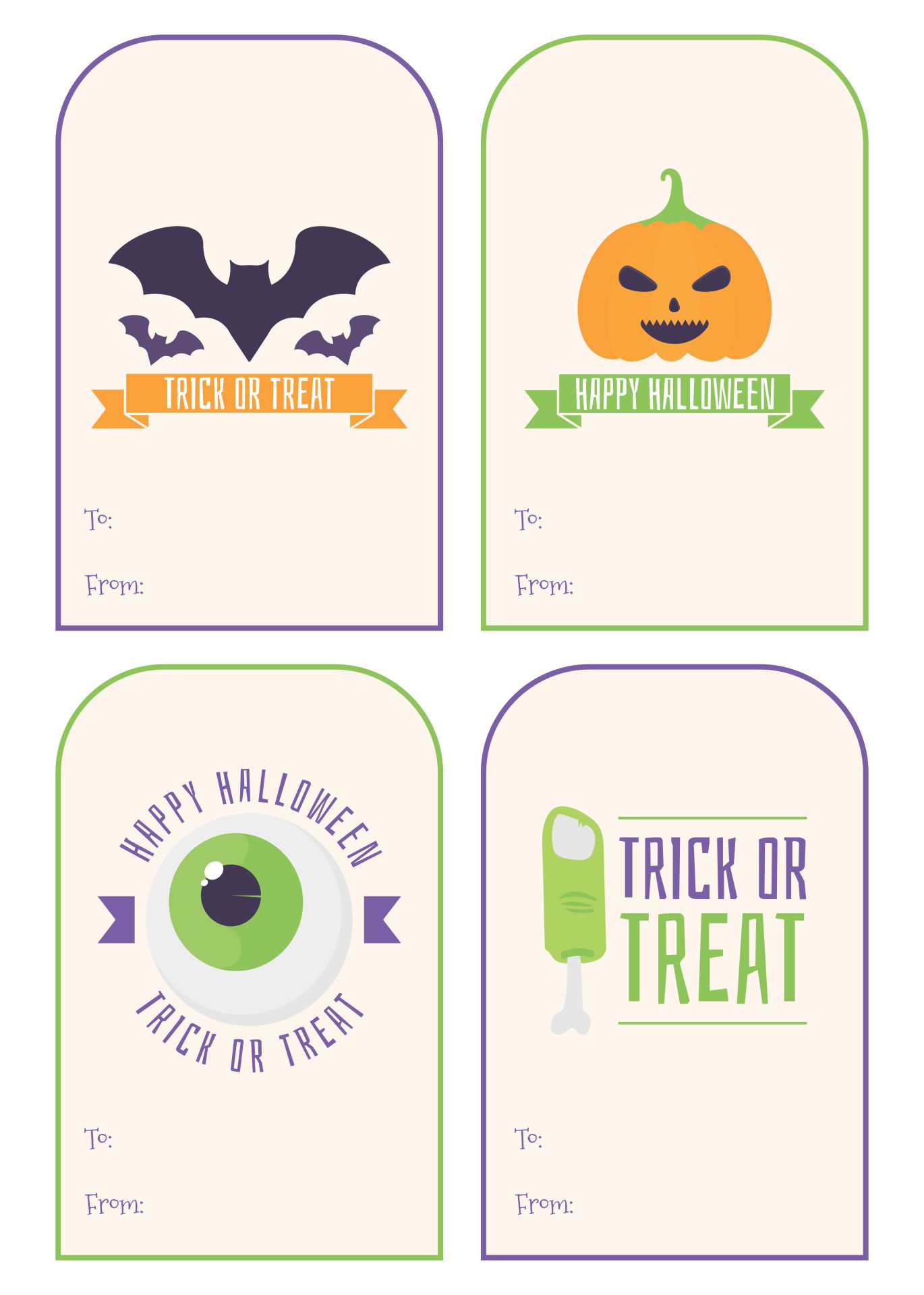 Printable Halloween Gift Bag Tags