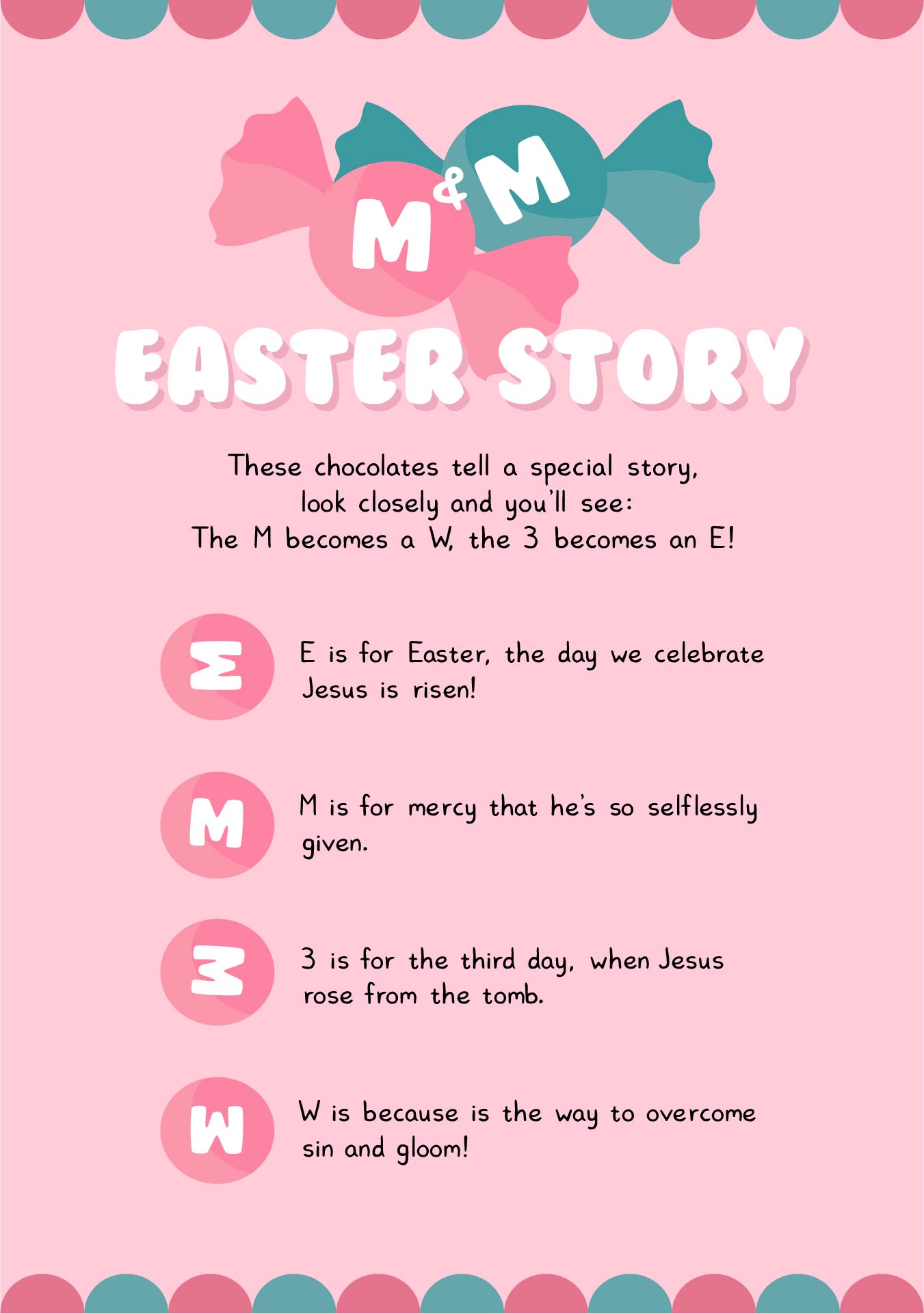 Printable M M Easter Poem
