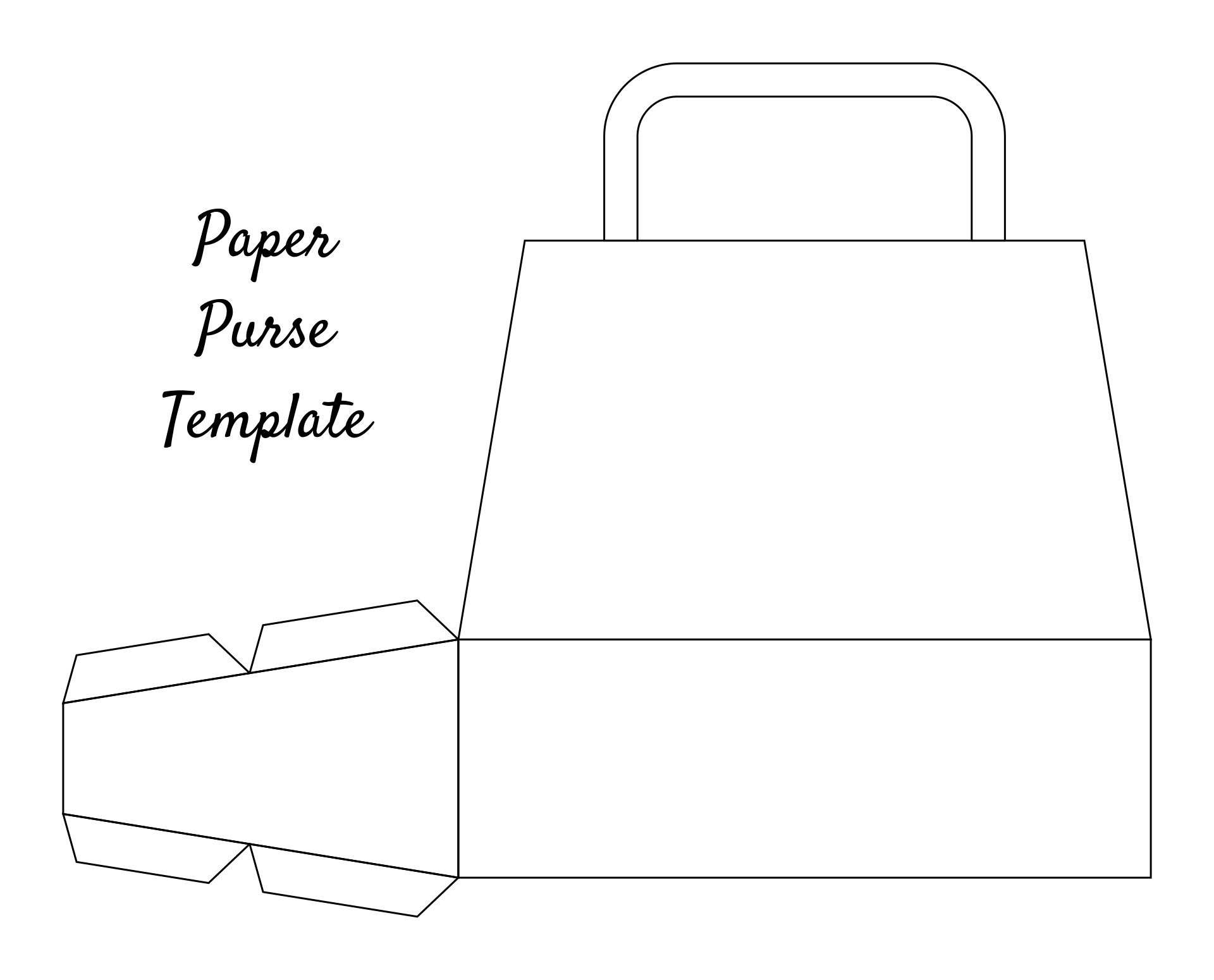 Printable Paper Purse Template Pattern