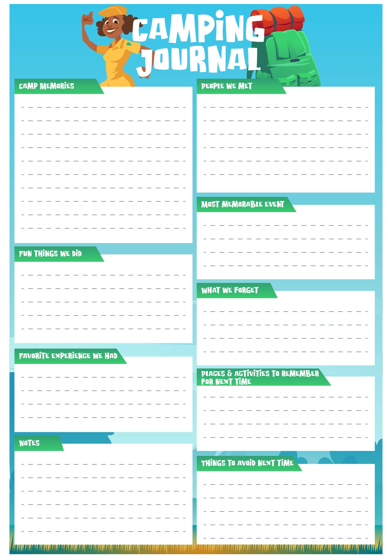 Printable Travel Journal Pages Templates