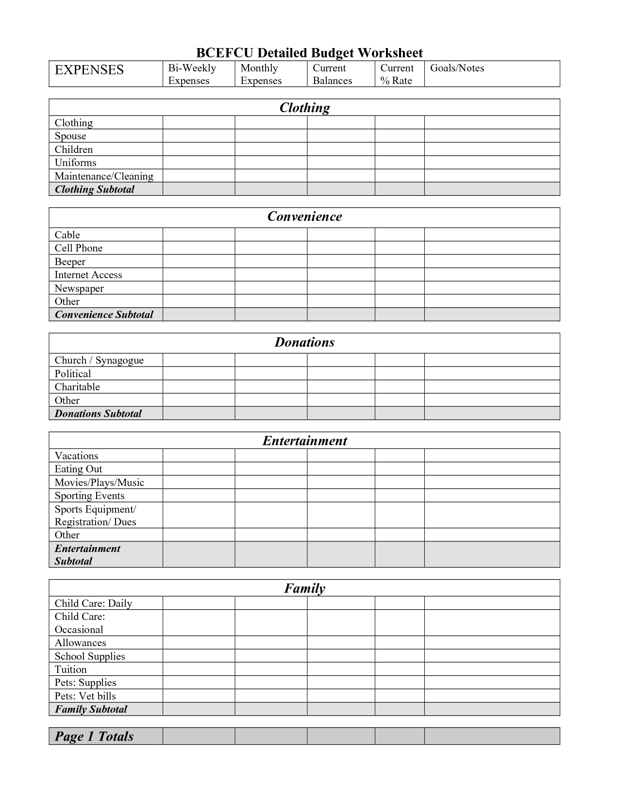 Fillable Monthly Budget Sheet - monthly expense template ...