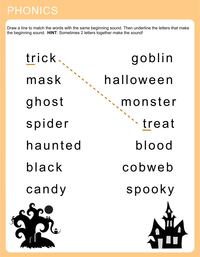 Fun Halloween Worksheets