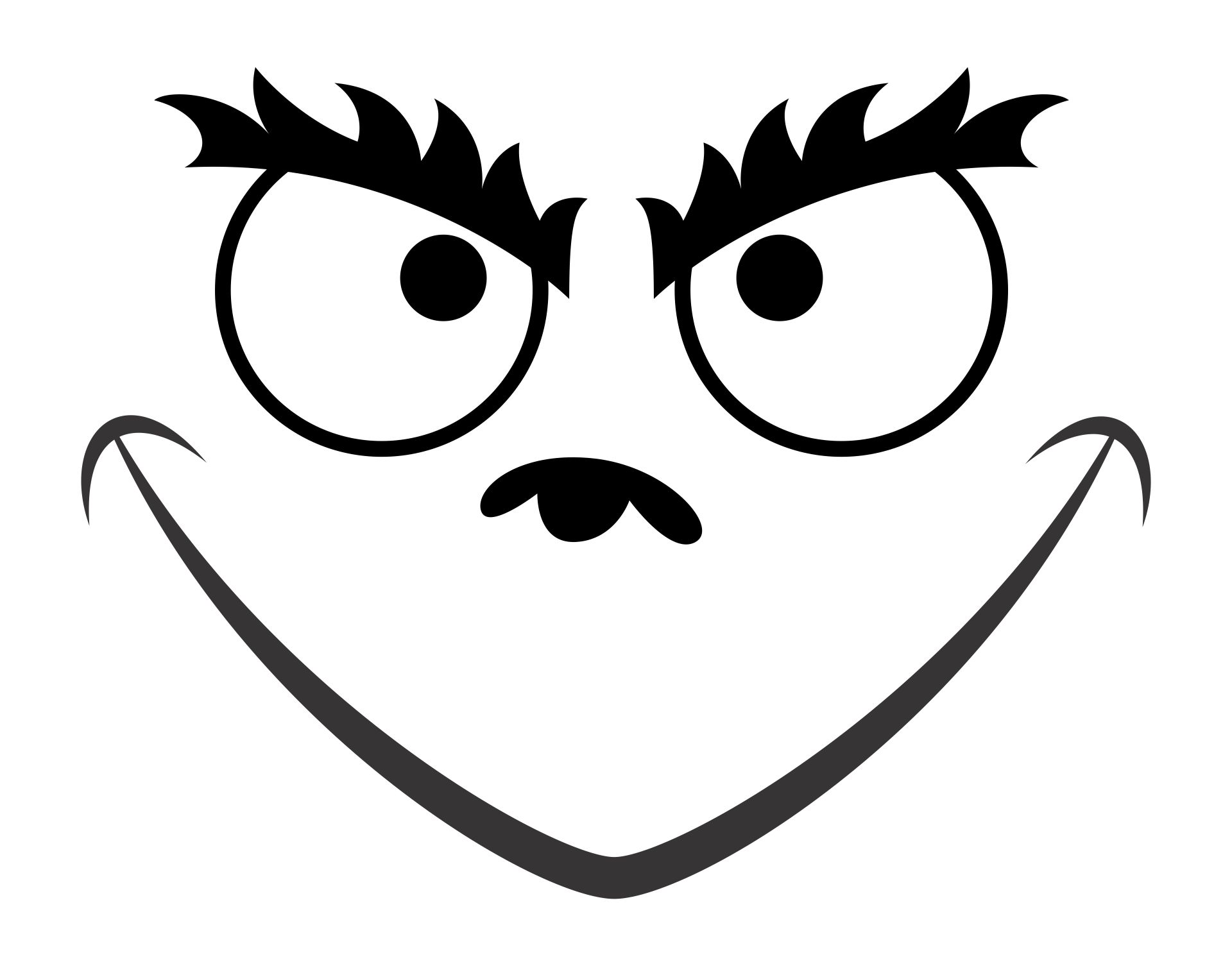 Grinch Face Template