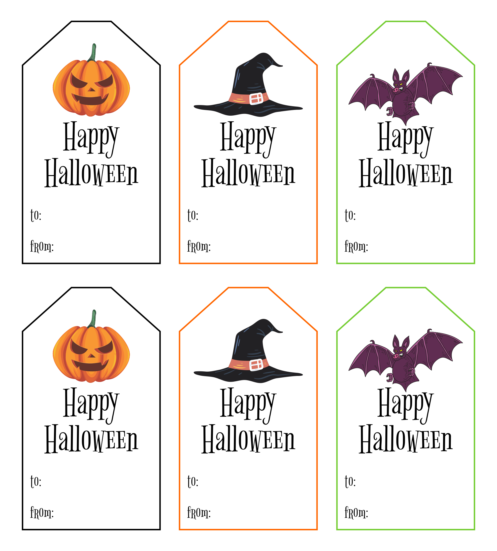Happy Halloween Labels Printable Free