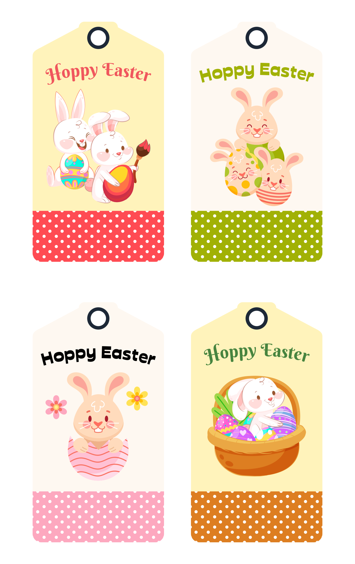 Hoppy Easter Labels Printable
