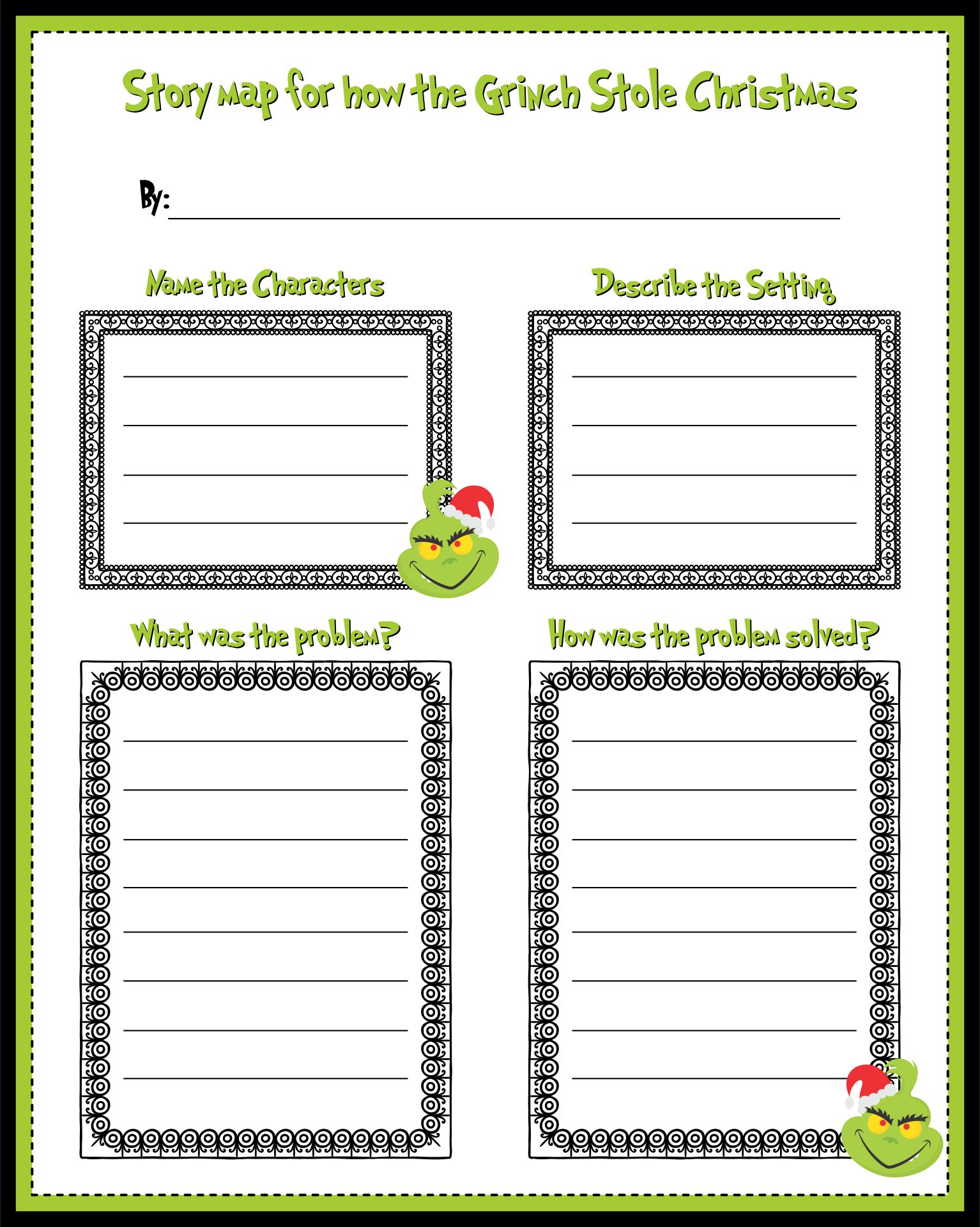 How the Grinch Stole Christmas Activity Pages