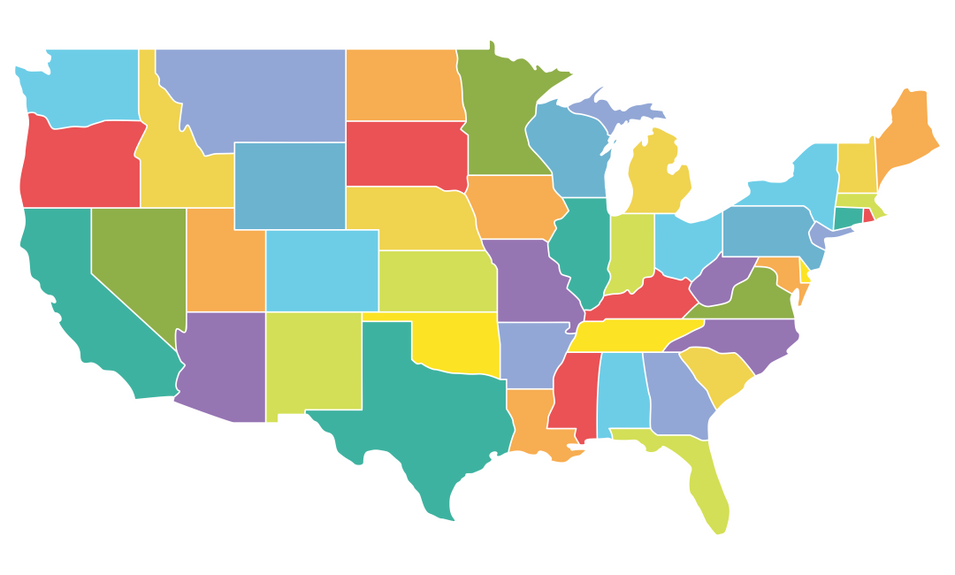 10 Best 50 States Printable Out Maps