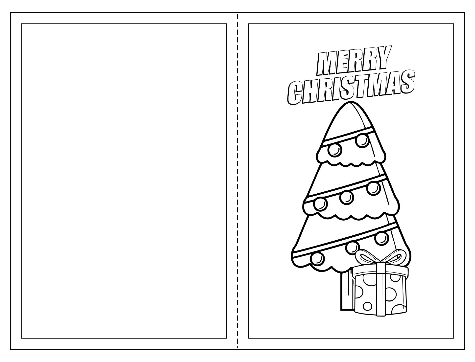 Free Printable Christmas Cards To Color - Free Printable Templates