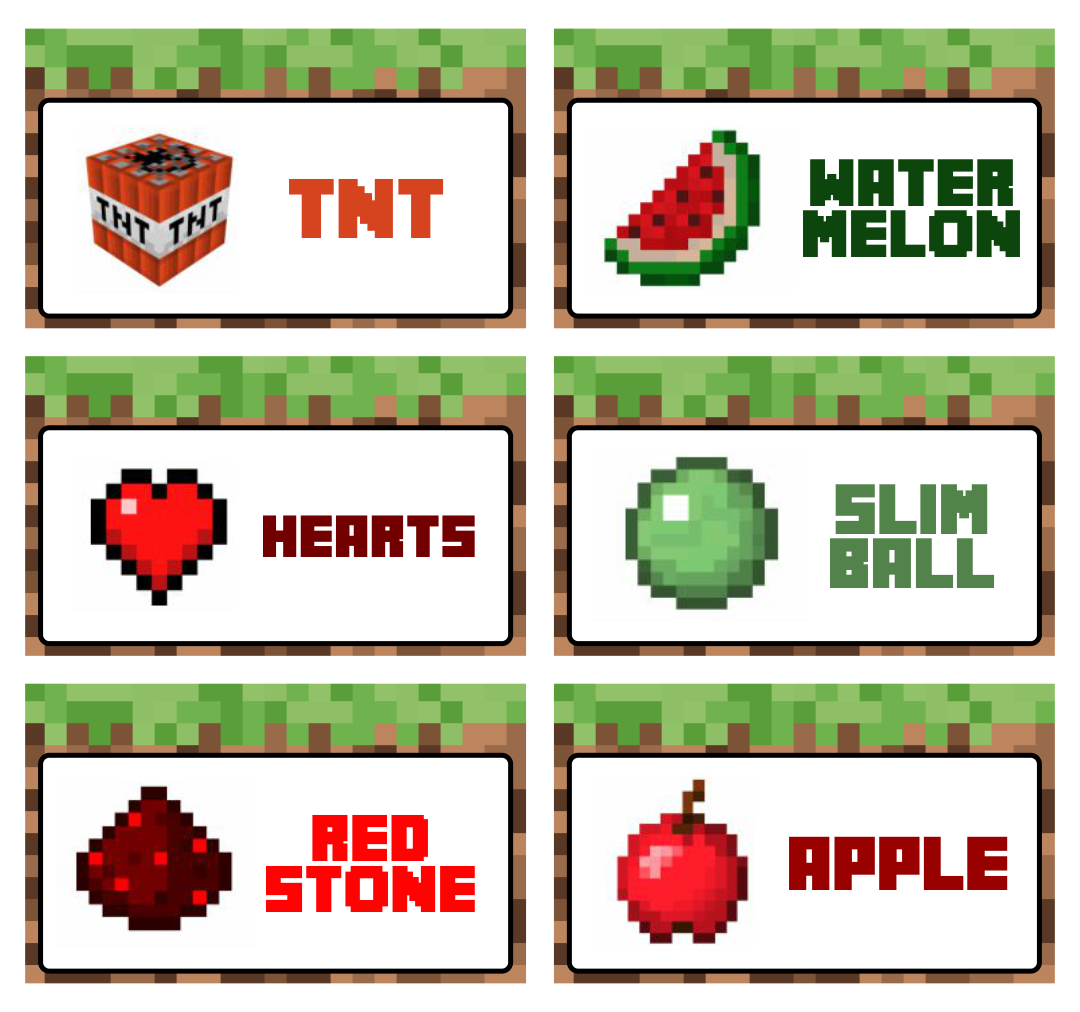 7 Best Images of Free Printable Minecraft Food Labels Fish - Minecraft ...