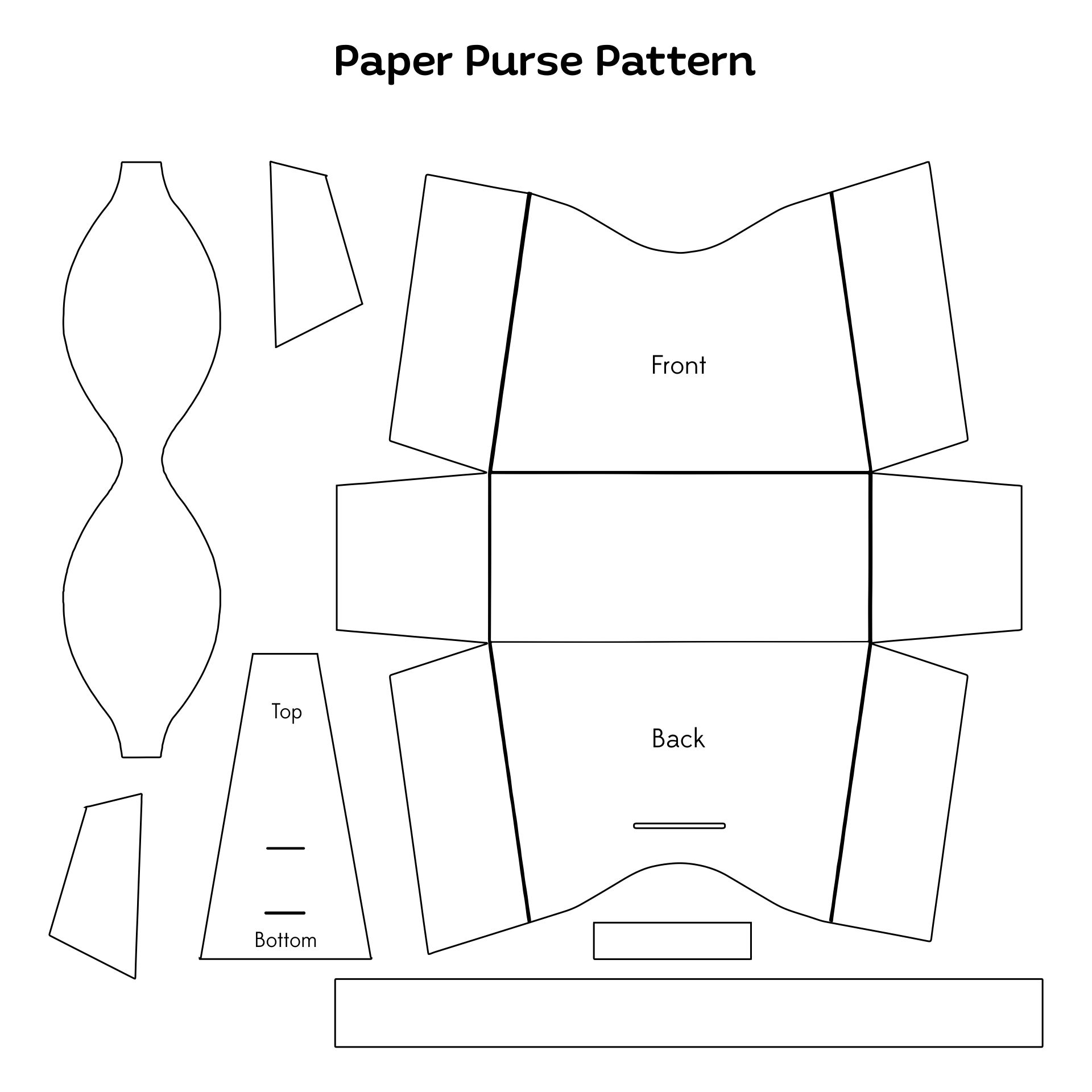 Free Paper Purse Template Printable - Free Printable Templates