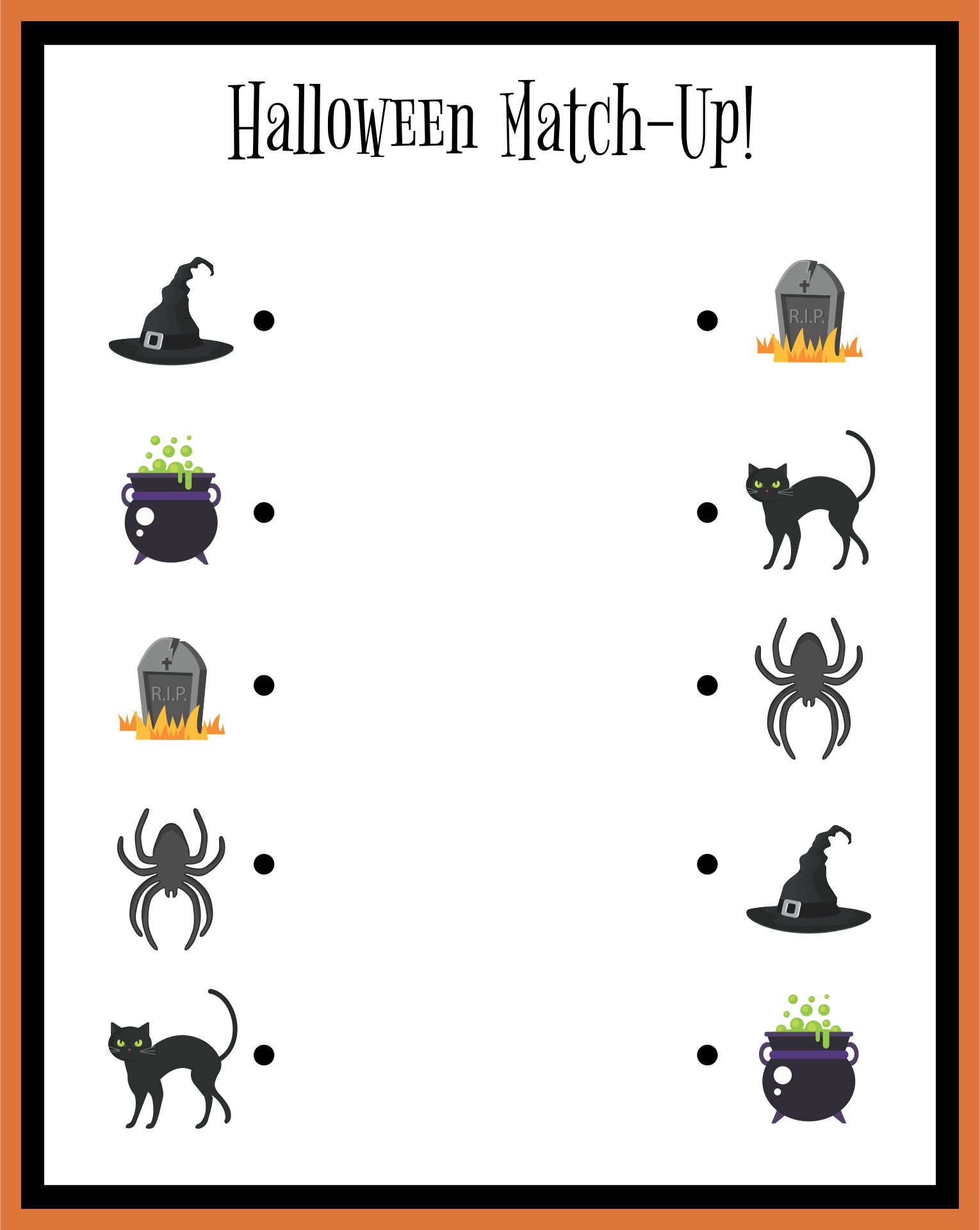 Printable Halloween Matching Games