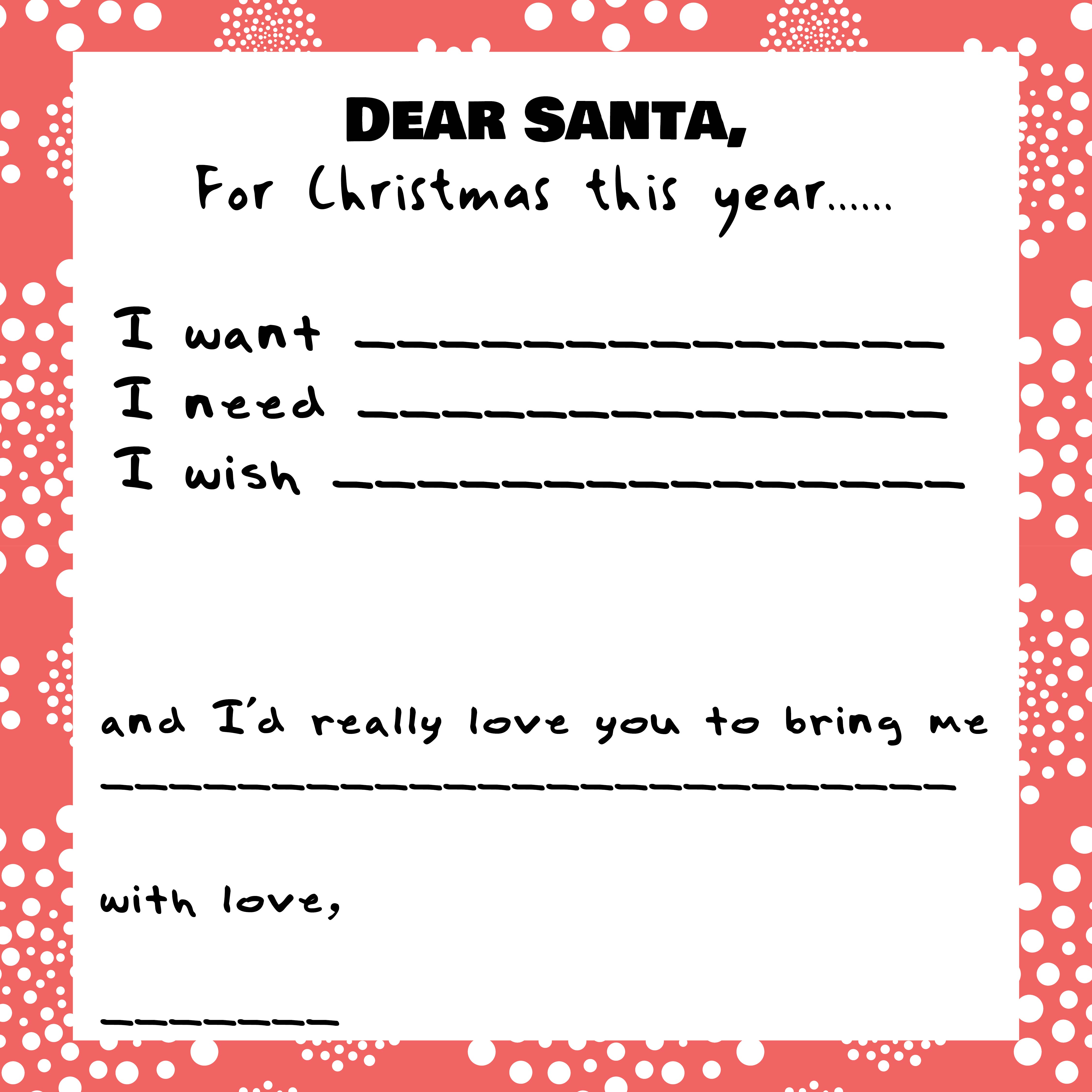 Santa Christmas Wish List