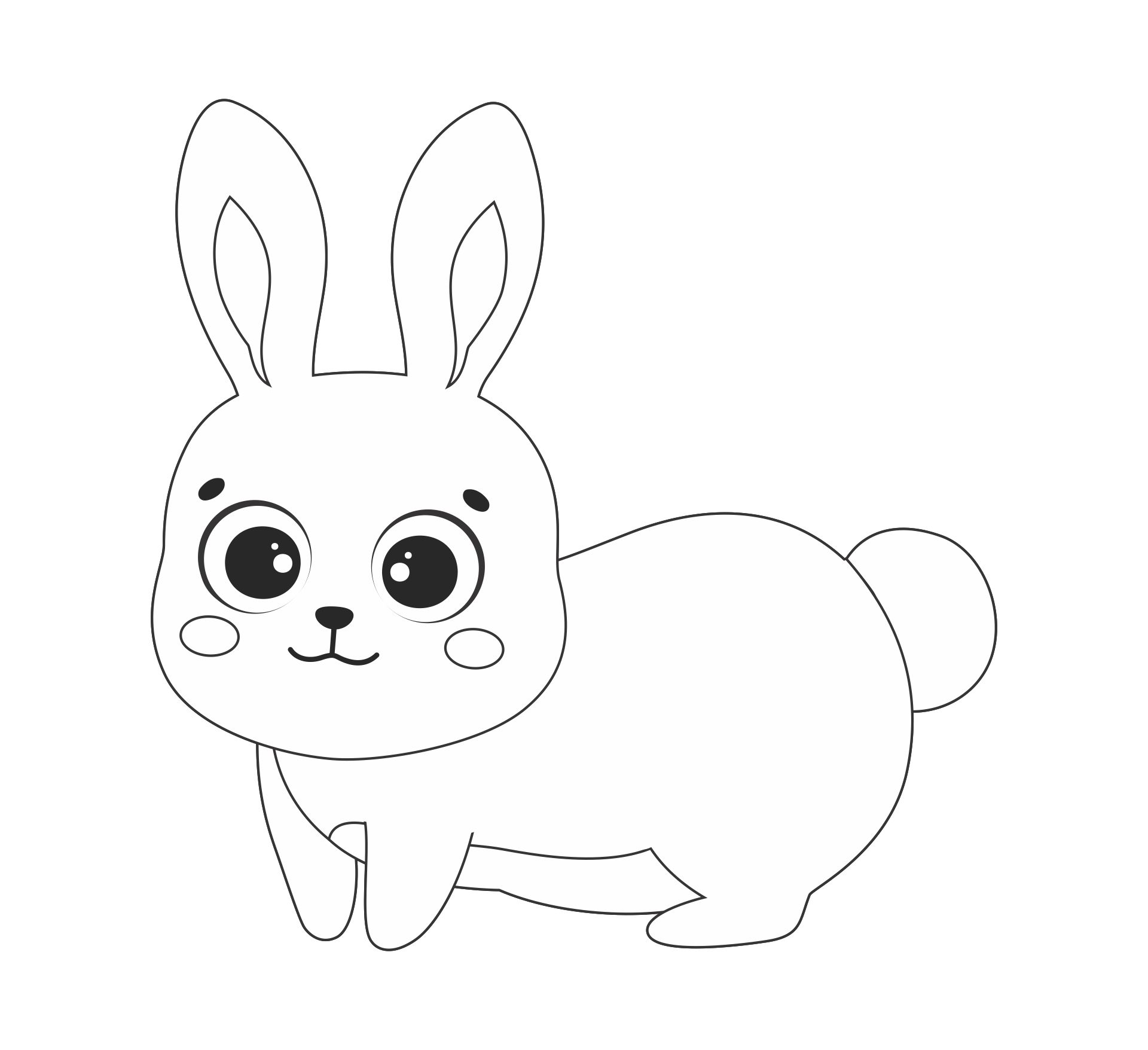 Simple Easter Bunny Dot to Dot Printables