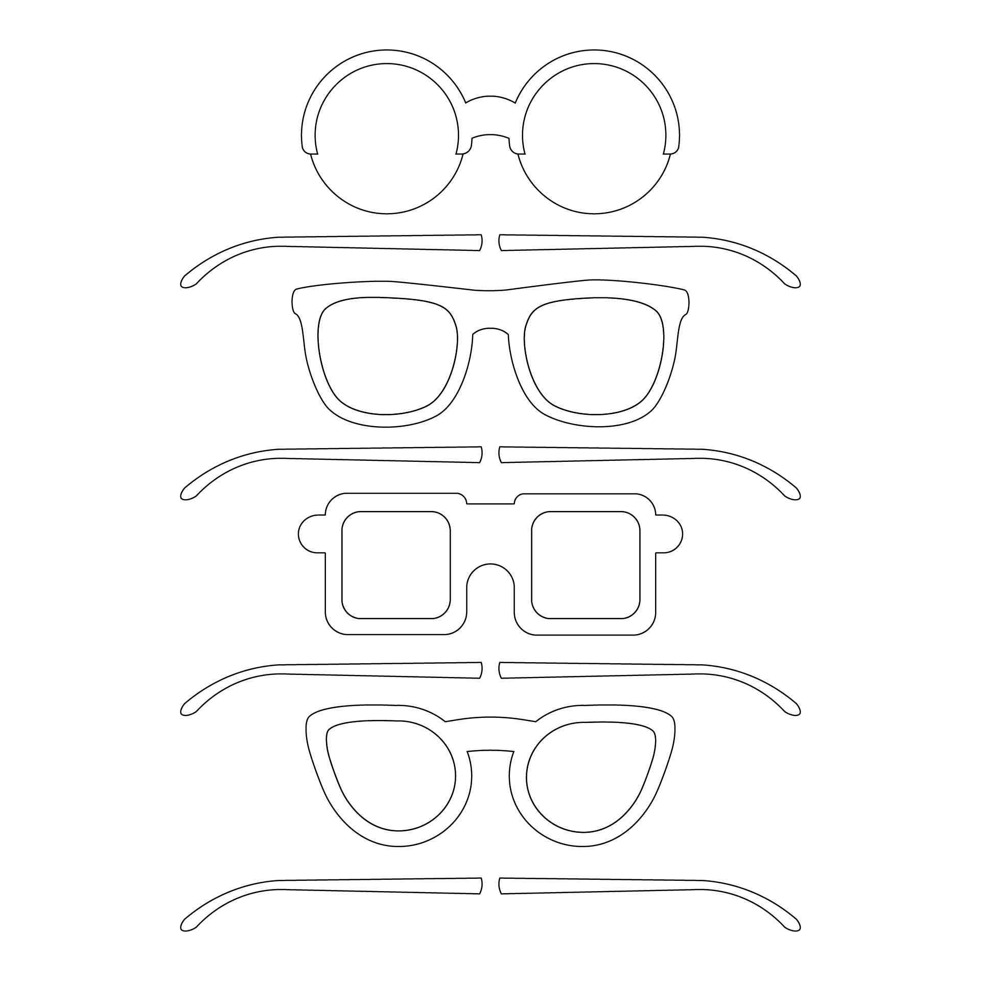 Sunglasses Cut Out Pattern